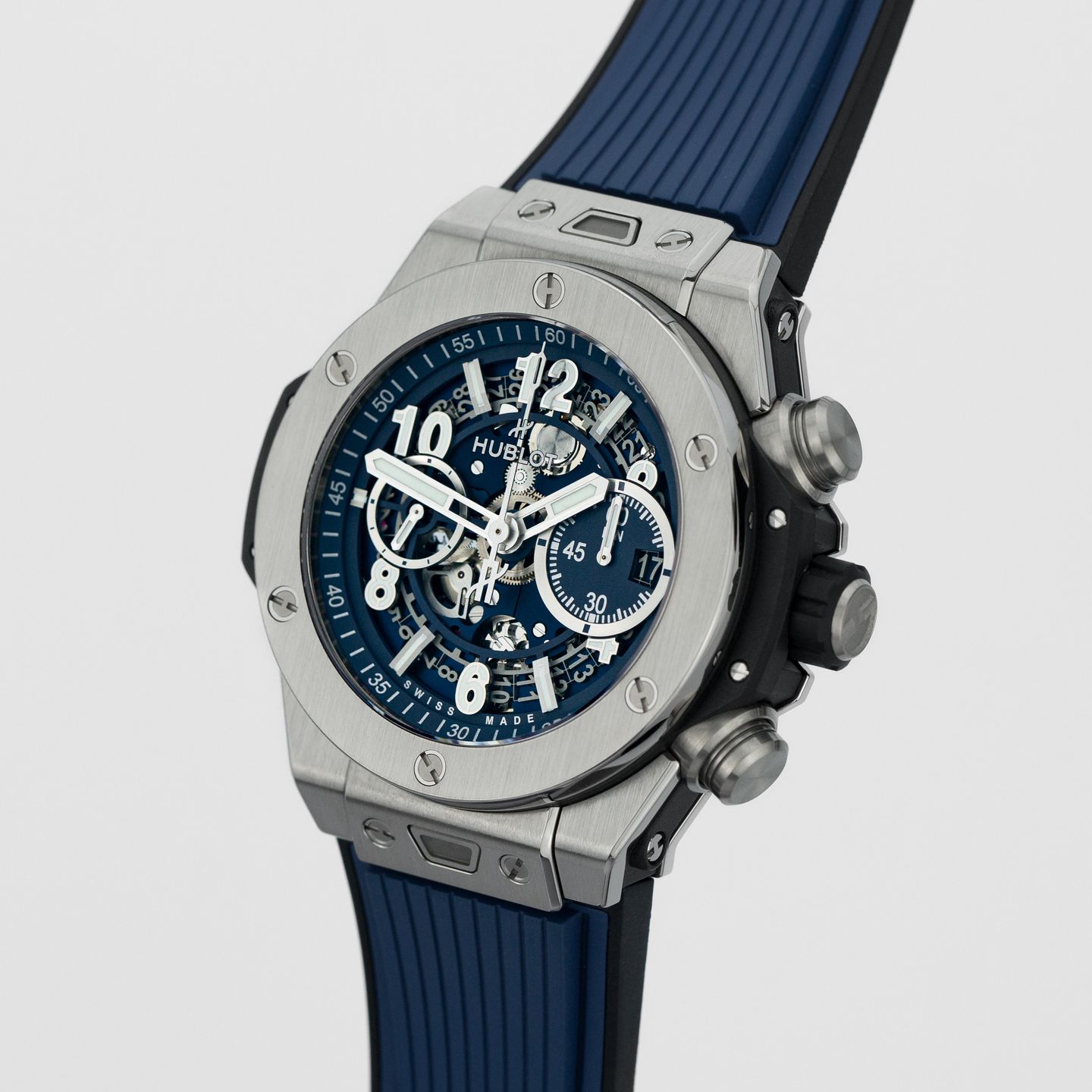 Hublot Big Bang Unico 421.NX.5170.RX (2023) - Blue dial 44 mm Titanium case (2/8)