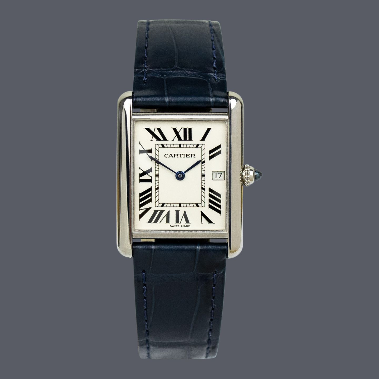 Cartier Tank Louis Cartier W1540956 (Unknown (random serial)) - White dial 34 mm White Gold case (1/1)