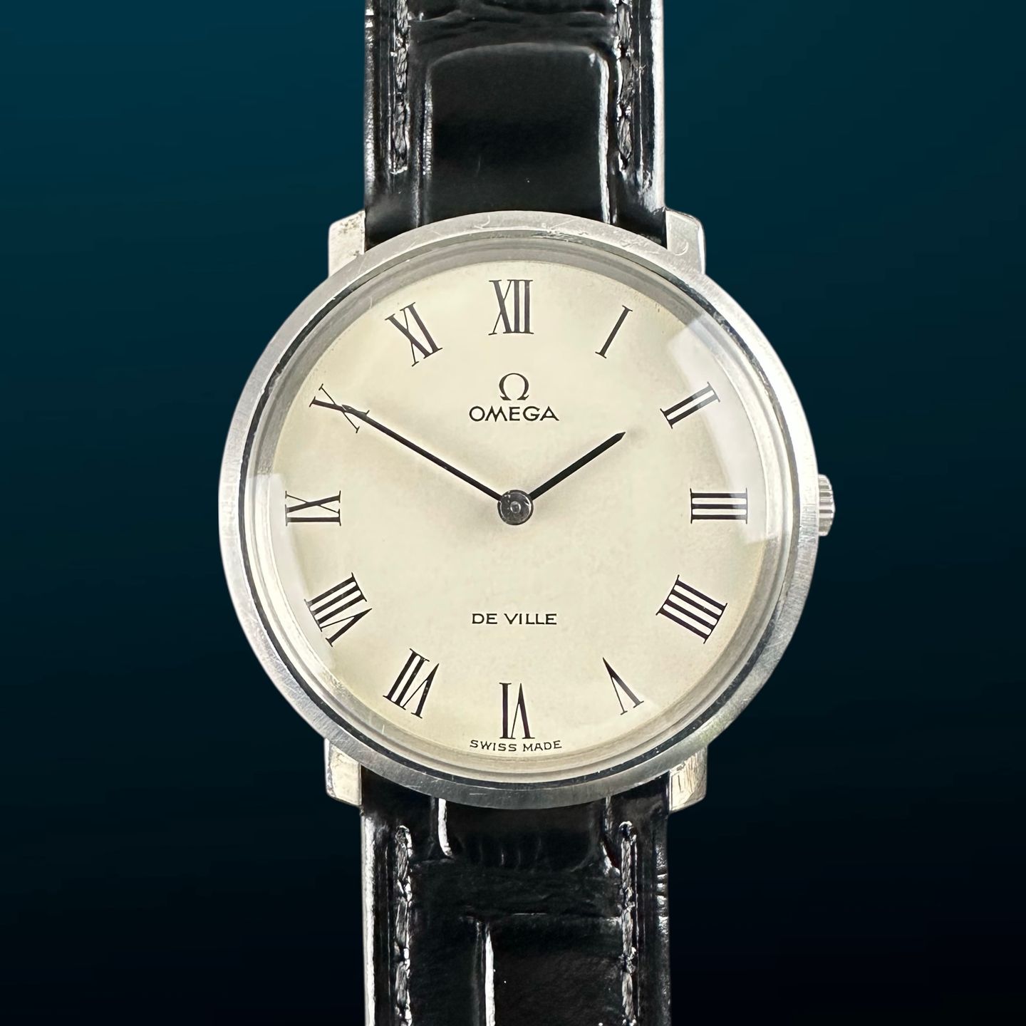 Omega De Ville 111.077 (1970) - White dial 33 mm Steel case (1/8)