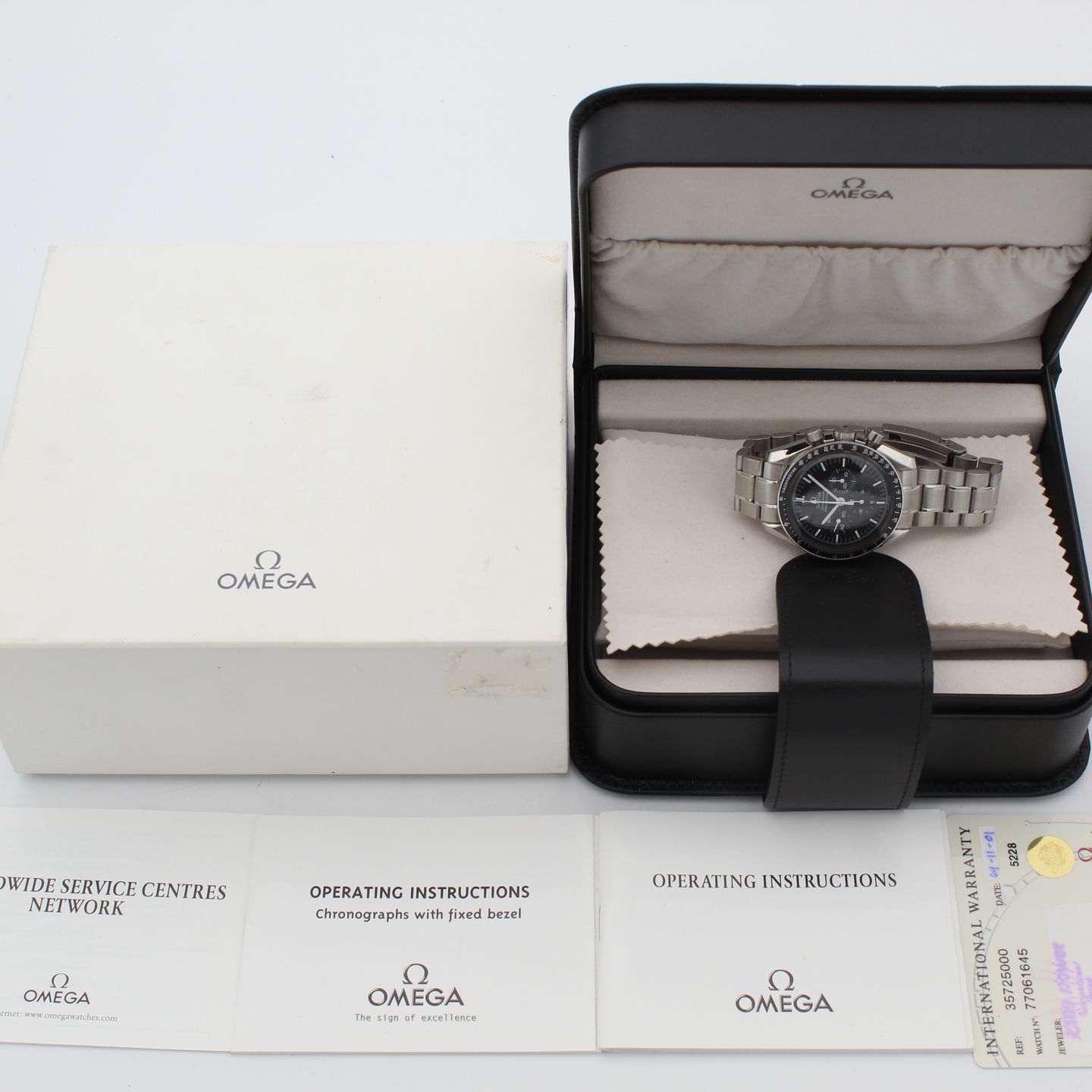 Omega Speedmaster Professional Moonwatch 3572.50 (2001) - Zwart wijzerplaat 42mm Staal (2/8)