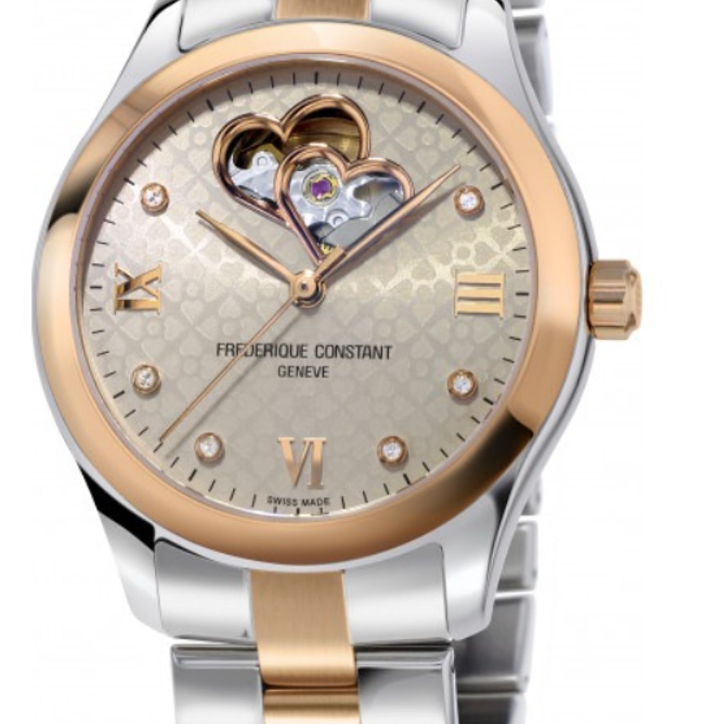 Frederique Constant Ladies Automatic Double Heart Beat FC-310LGDHB3B2B - (1/5)