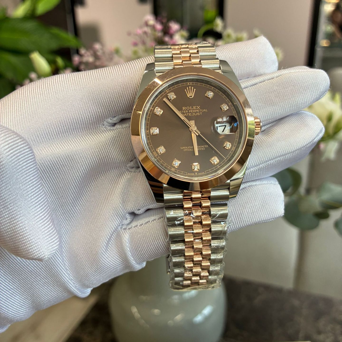 Rolex Datejust 41 126301G (2025) - Black dial 41 mm Gold/Steel case (7/8)