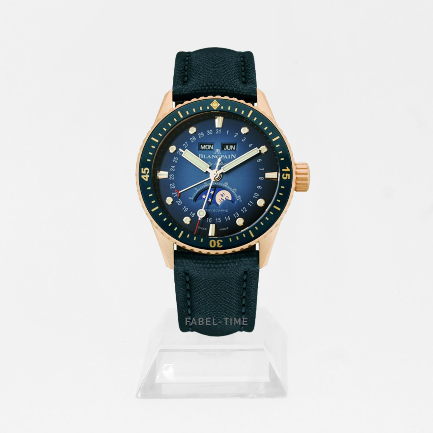 Blancpain Fifty Fathoms Bathyscaphe 5054 3640 O52B (2024) - Blauw wijzerplaat 43mm Roodgoud (1/1)