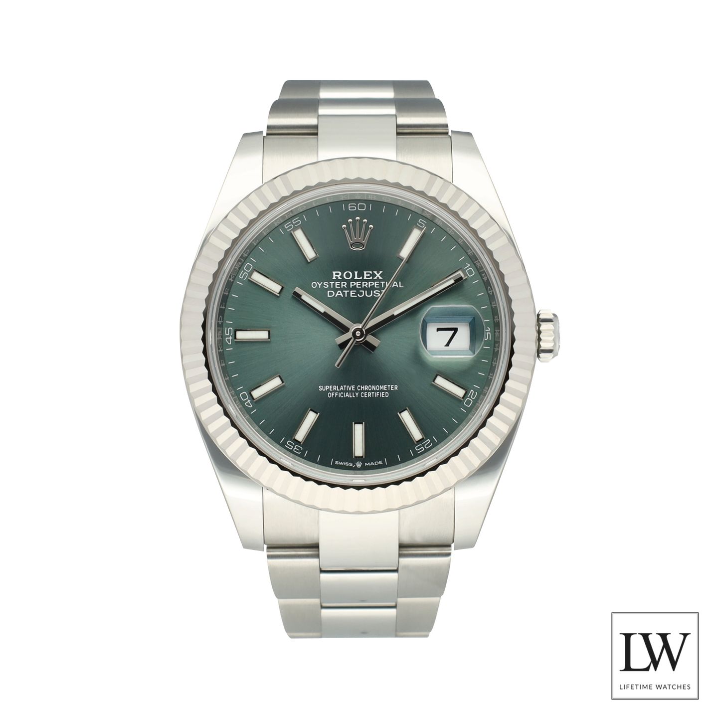 Rolex Datejust 41 126334 (2026) - Green dial 41 mm Steel case (3/8)