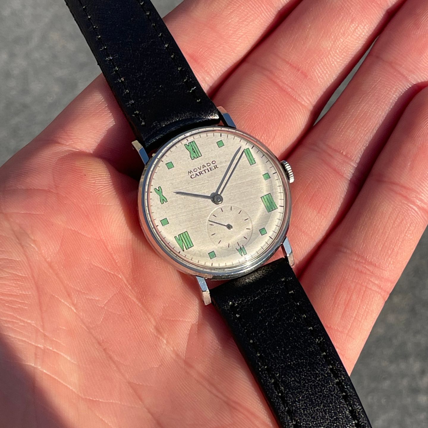 Cartier Vintage Unknown (1960) - Black dial 33 mm Steel case (3/5)