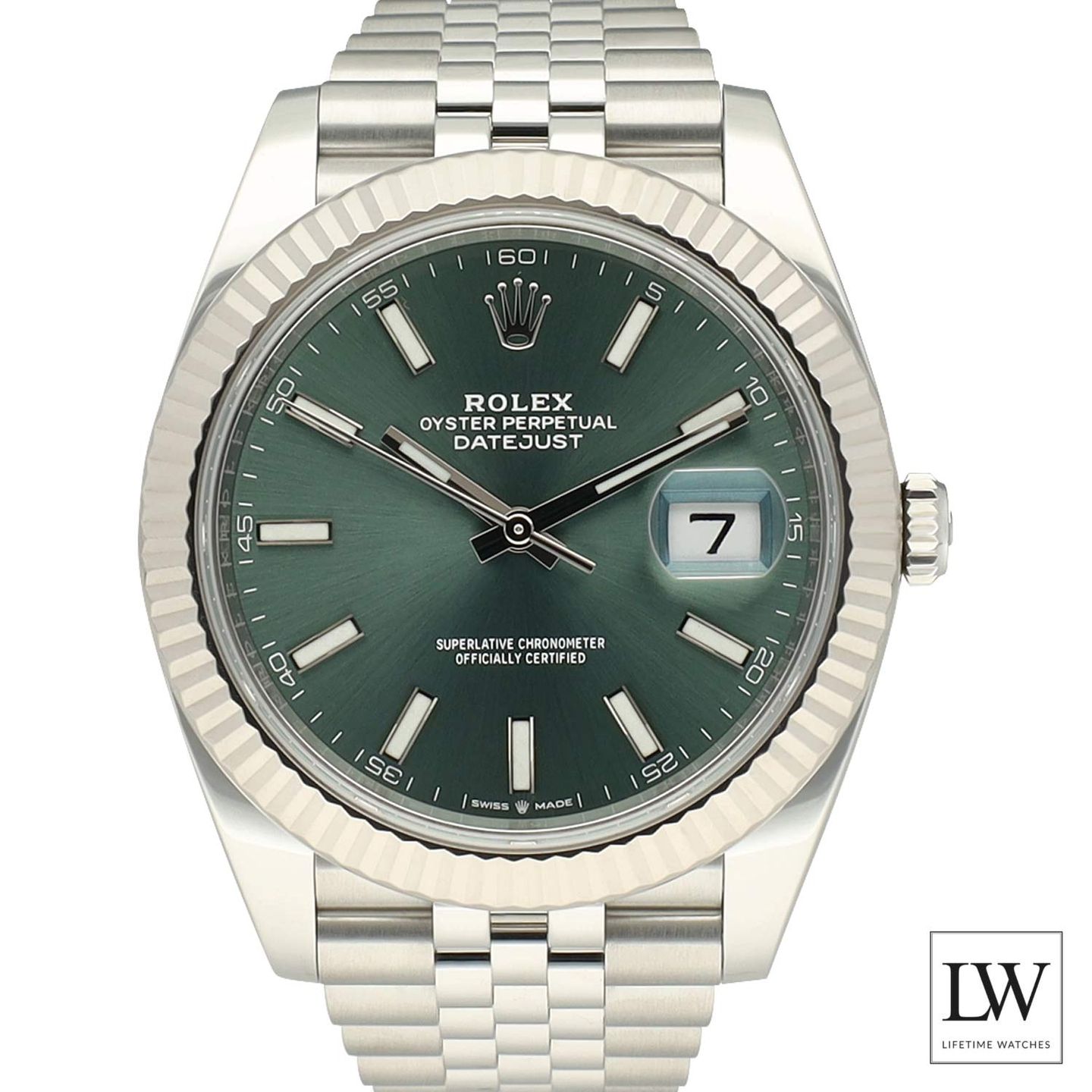 Rolex Datejust 41 126334 (2025) - Green dial 41 mm Steel case (2/8)