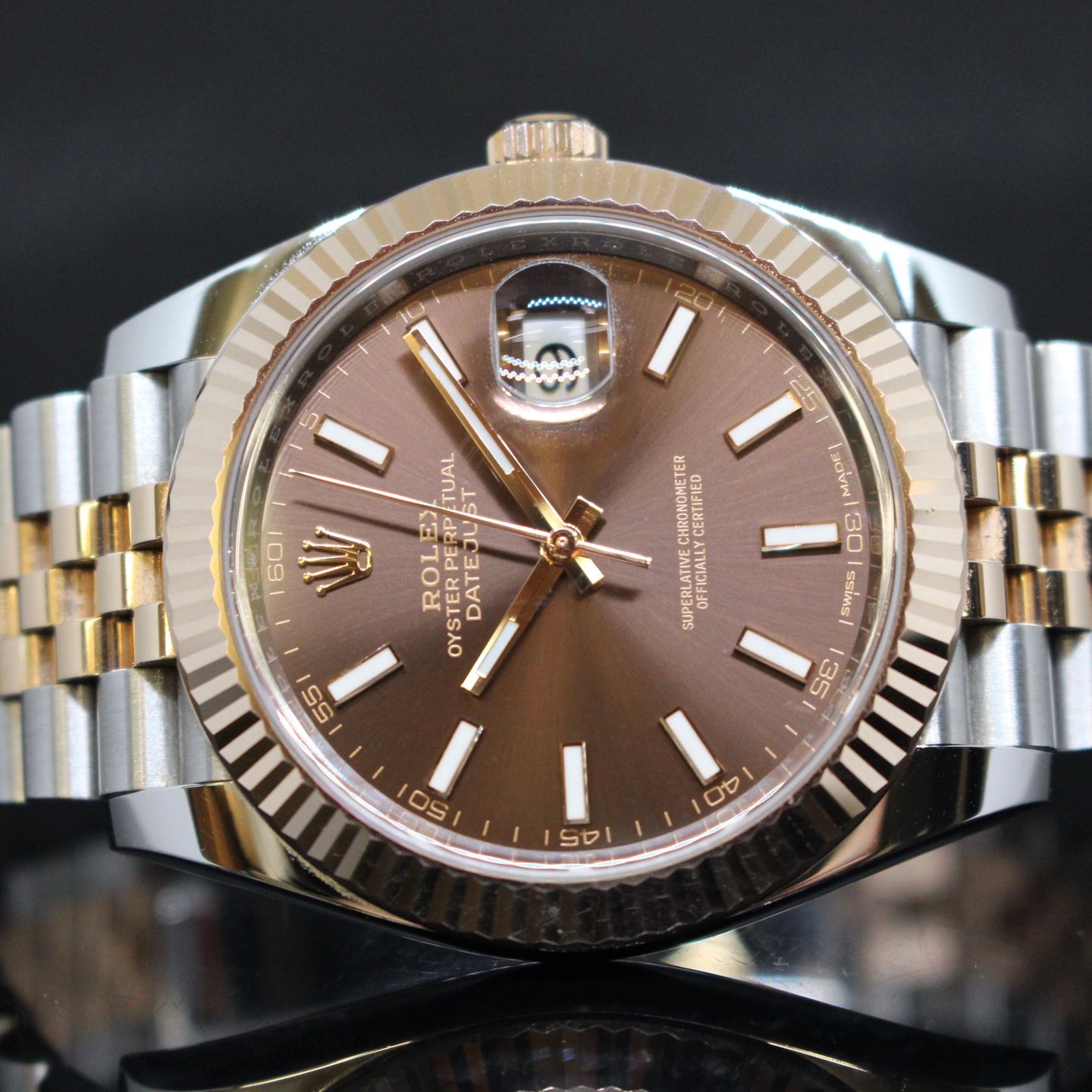 Rolex Datejust 41 126331 (2020) - Brown dial 41 mm Gold/Steel case (1/5)