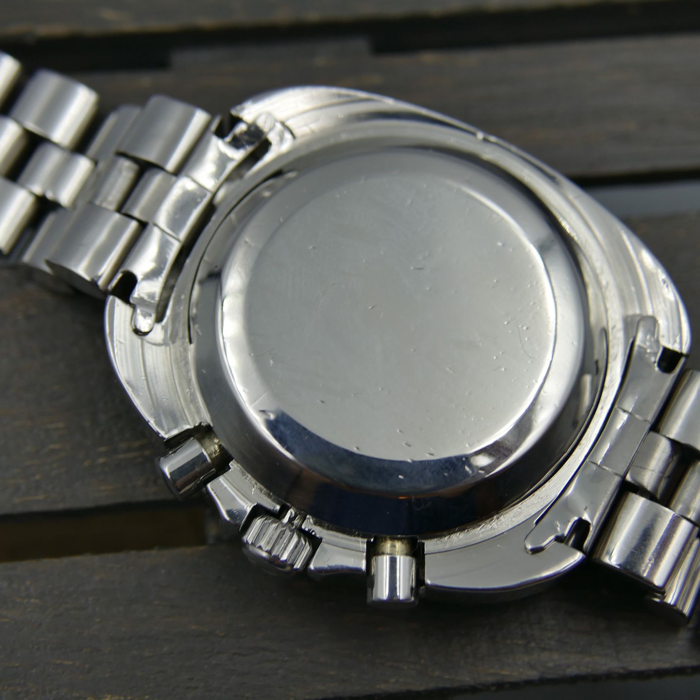 Roamer Vintage 70s vintage watch mens Roamer Pasadena 734 ref 734-9120.608 chrono valjoux 7734 serviced (1970) - Black dial 43 mm Steel case (7/8)