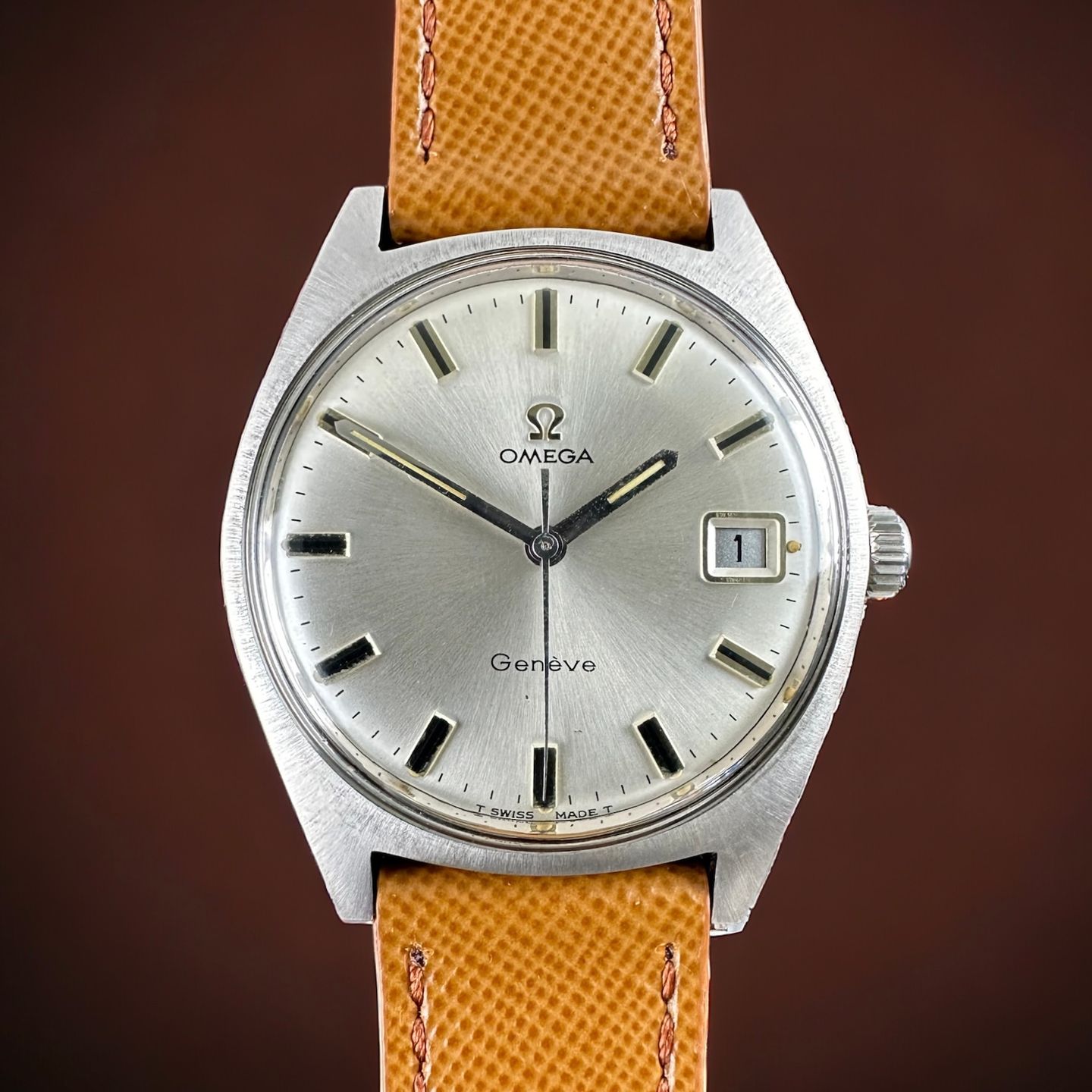 Omega Genève 136.041 (1968) - White dial 34 mm Steel case (1/8)