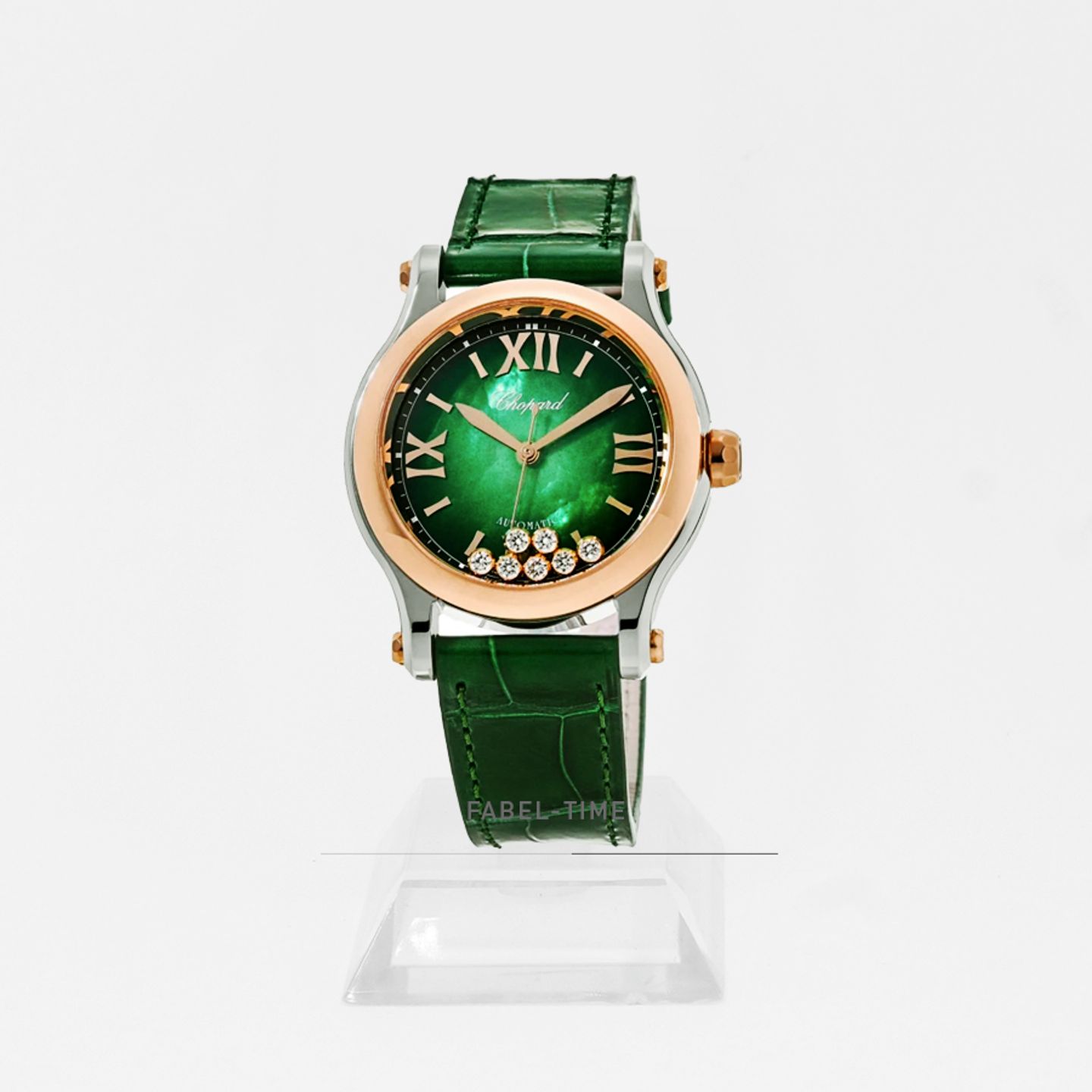 Chopard Happy Sport 278578-6002 (2024) - Groen wijzerplaat 36mm Goud/Staal (1/2)