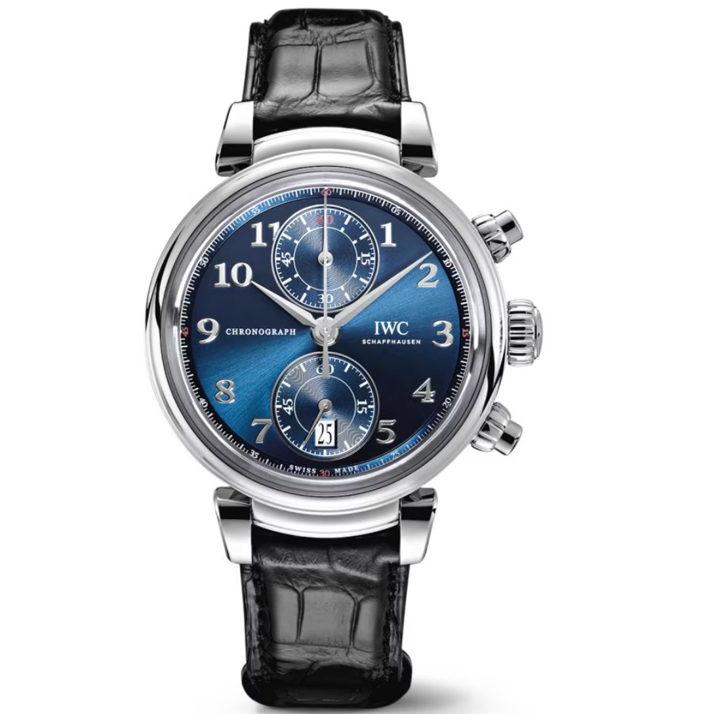 IWC Da Vinci Chronograph IW393402 (Onbekend (willekeurig serienummer)) - Blauw wijzerplaat 42mm Staal (1/1)