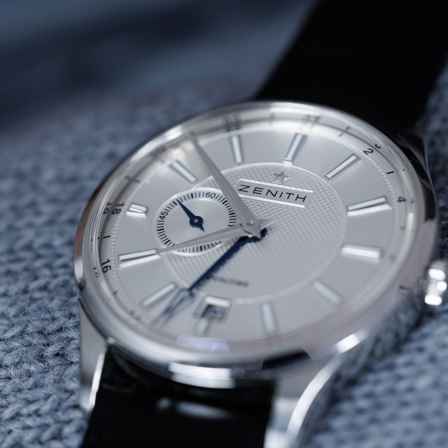 Zenith Elite Dual Time 03.2130.682/02.C498 (2011) - Silver dial 40 mm Steel case (7/8)