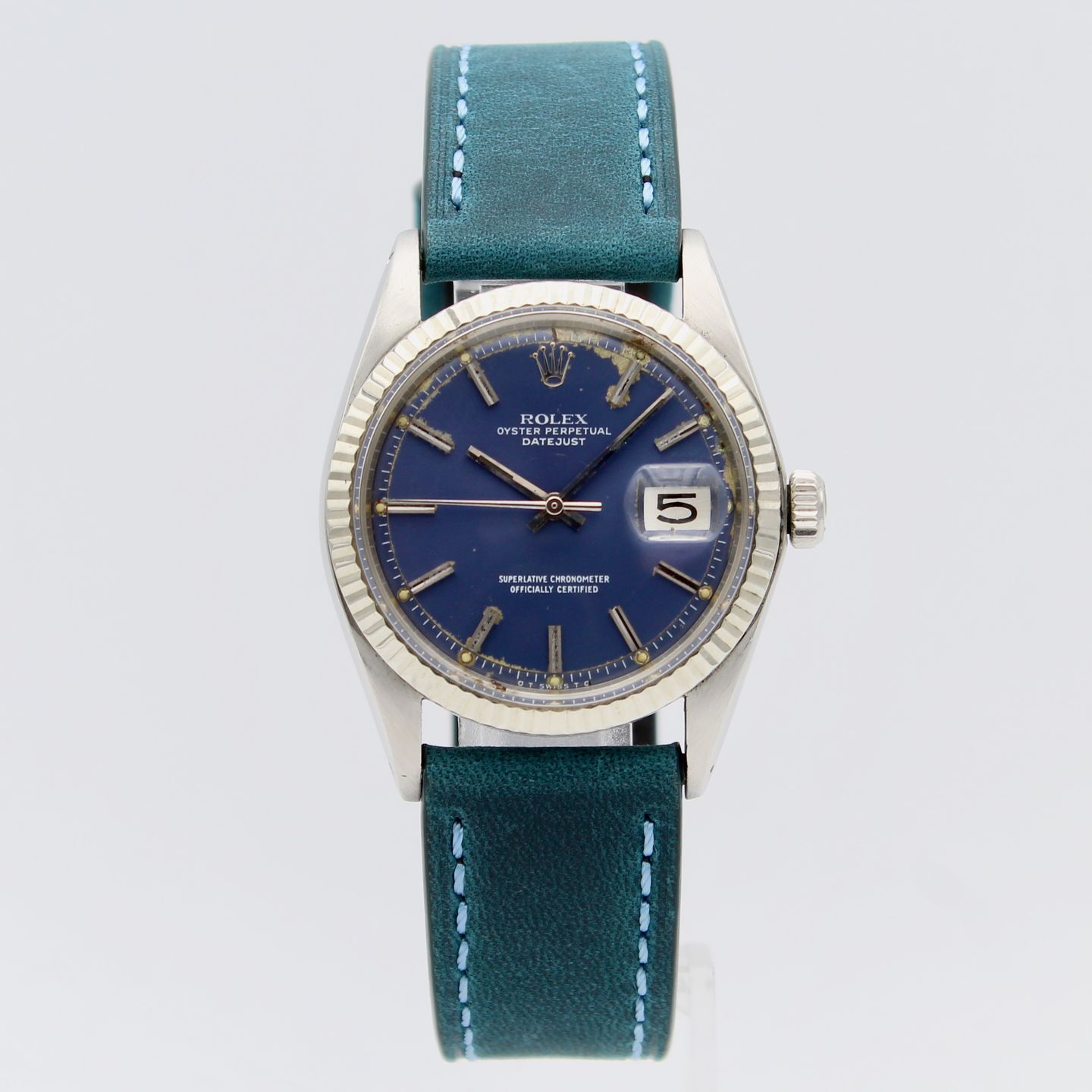 Rolex Datejust 36 1601 (1972) - Blue dial 36 mm Steel case (1/8)