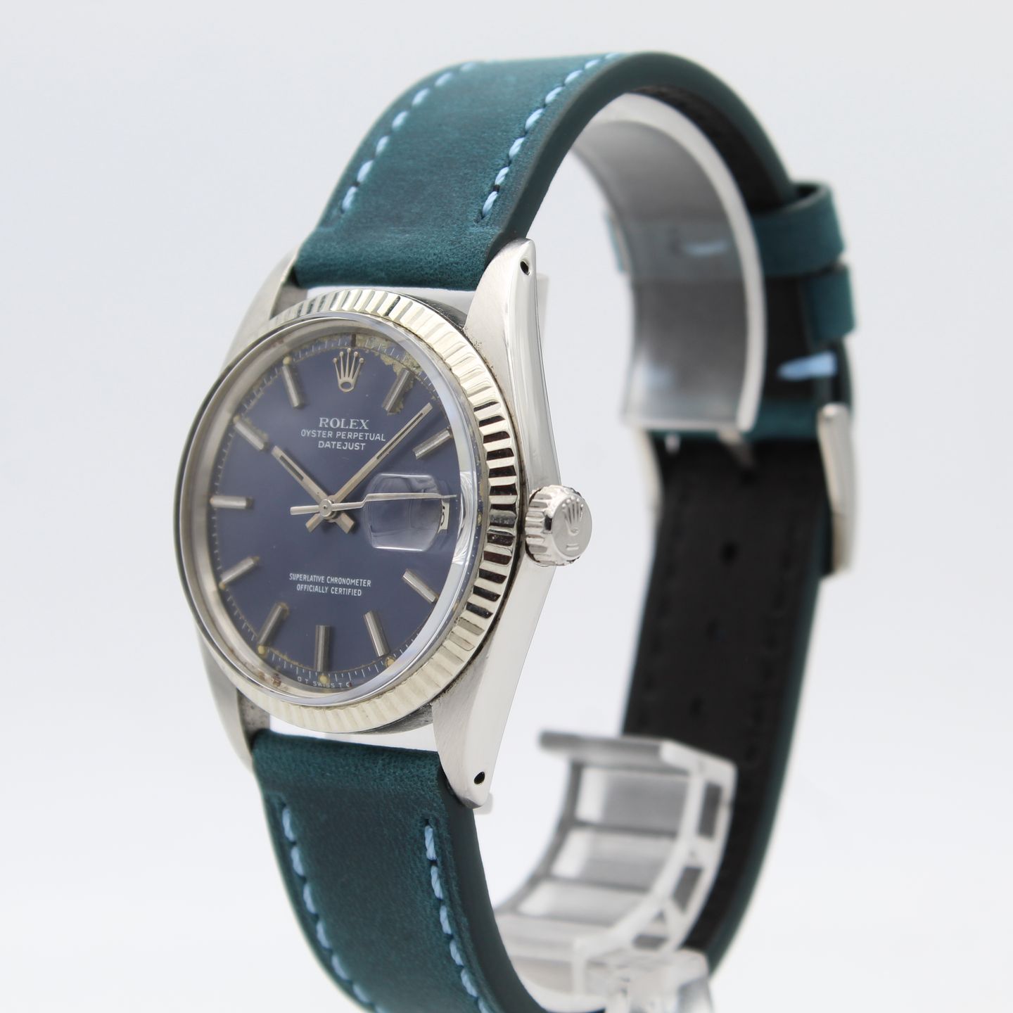 Rolex Datejust 36 1601 (1972) - Blue dial 36 mm Steel case (3/8)