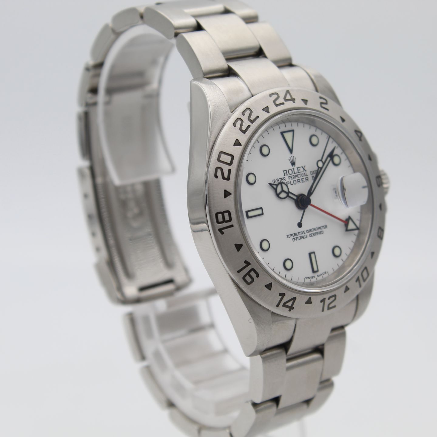 Rolex Explorer II 16570 (2004) - Zwart wijzerplaat 40mm Staal (3/8)