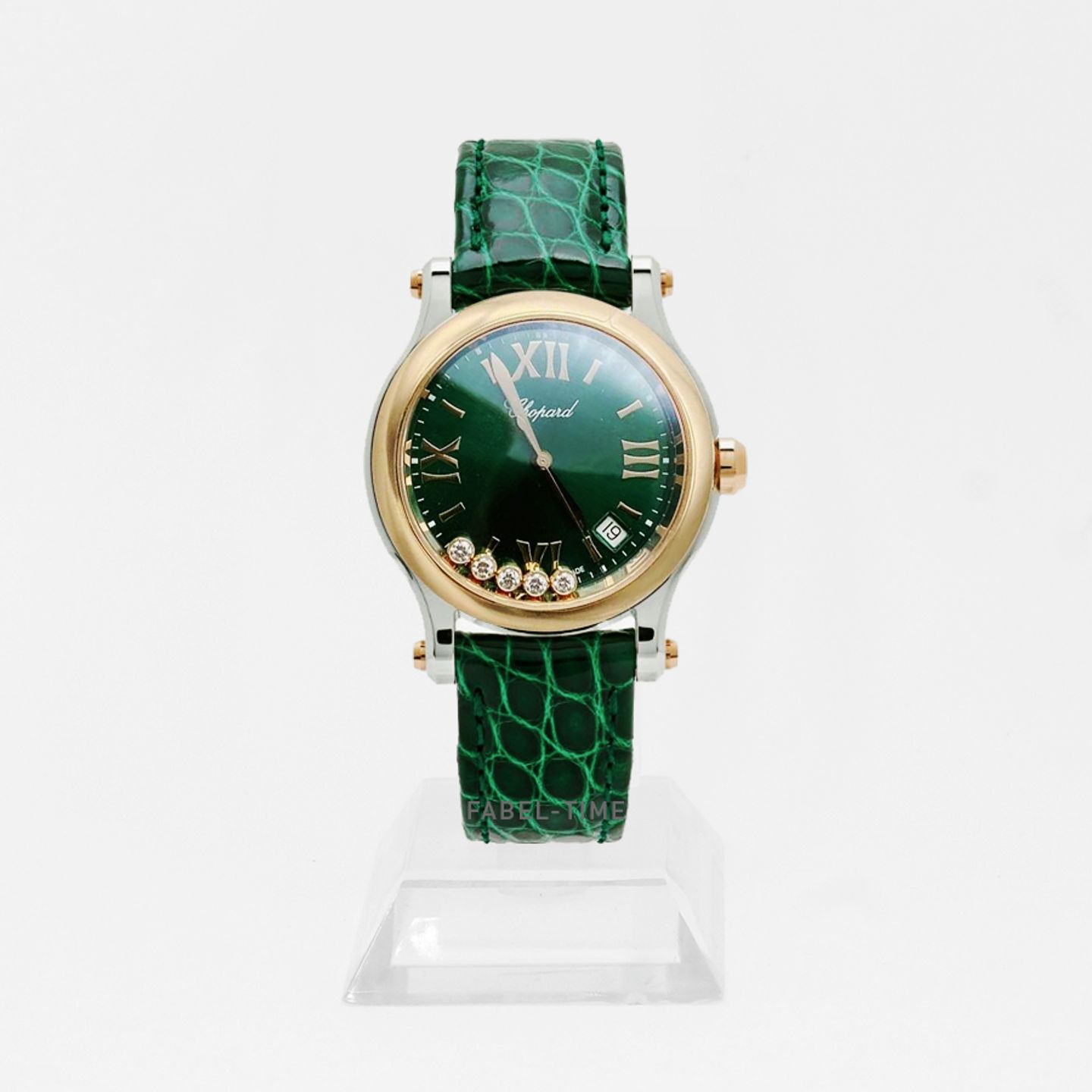 Chopard Happy Sport 278582-6005 (2024) - Groen wijzerplaat 36mm Goud/Staal (1/1)