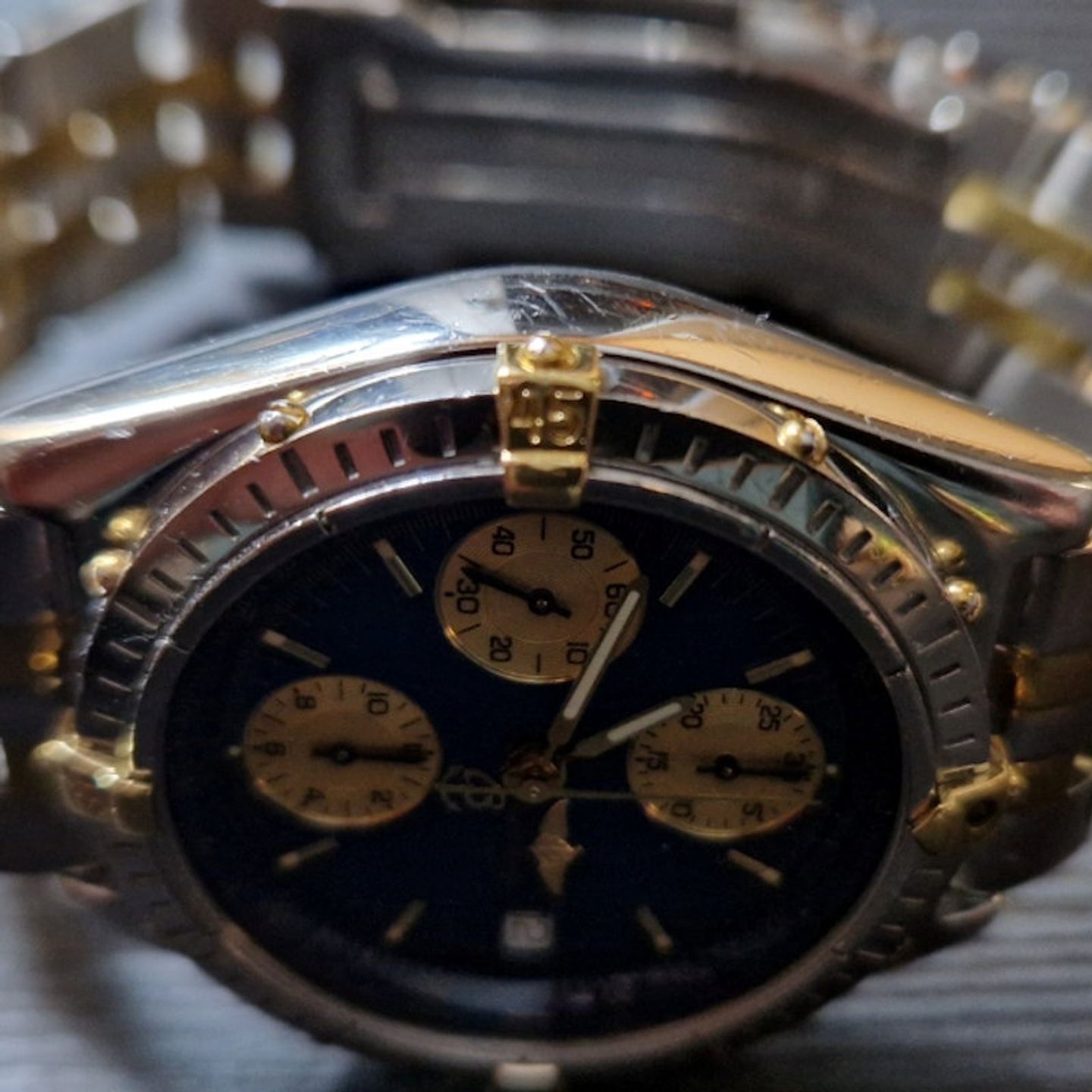 Breitling Chronomat B13050.1 (1997) - Blauw wijzerplaat 39mm Staal (3/8)