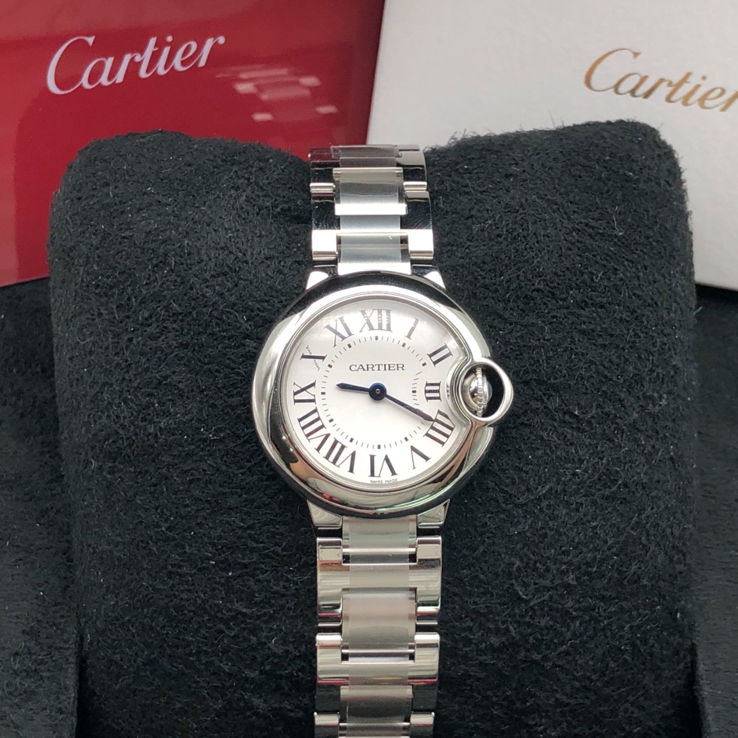 Cartier Ballon Bleu 28mm W69010Z4 (2022) - Zilver wijzerplaat 28mm Staal (1/4)