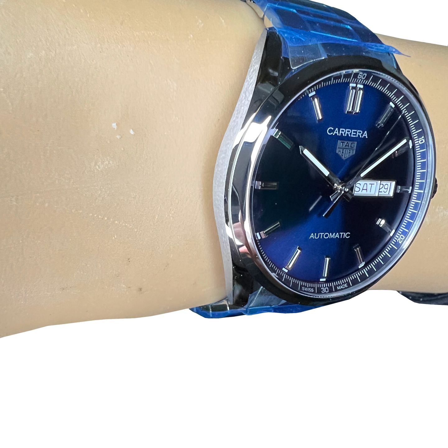 TAG Heuer Carrera Calibre 5 WBN2012.BA0640 (2024) - Blauw wijzerplaat 41mm Staal (6/8)