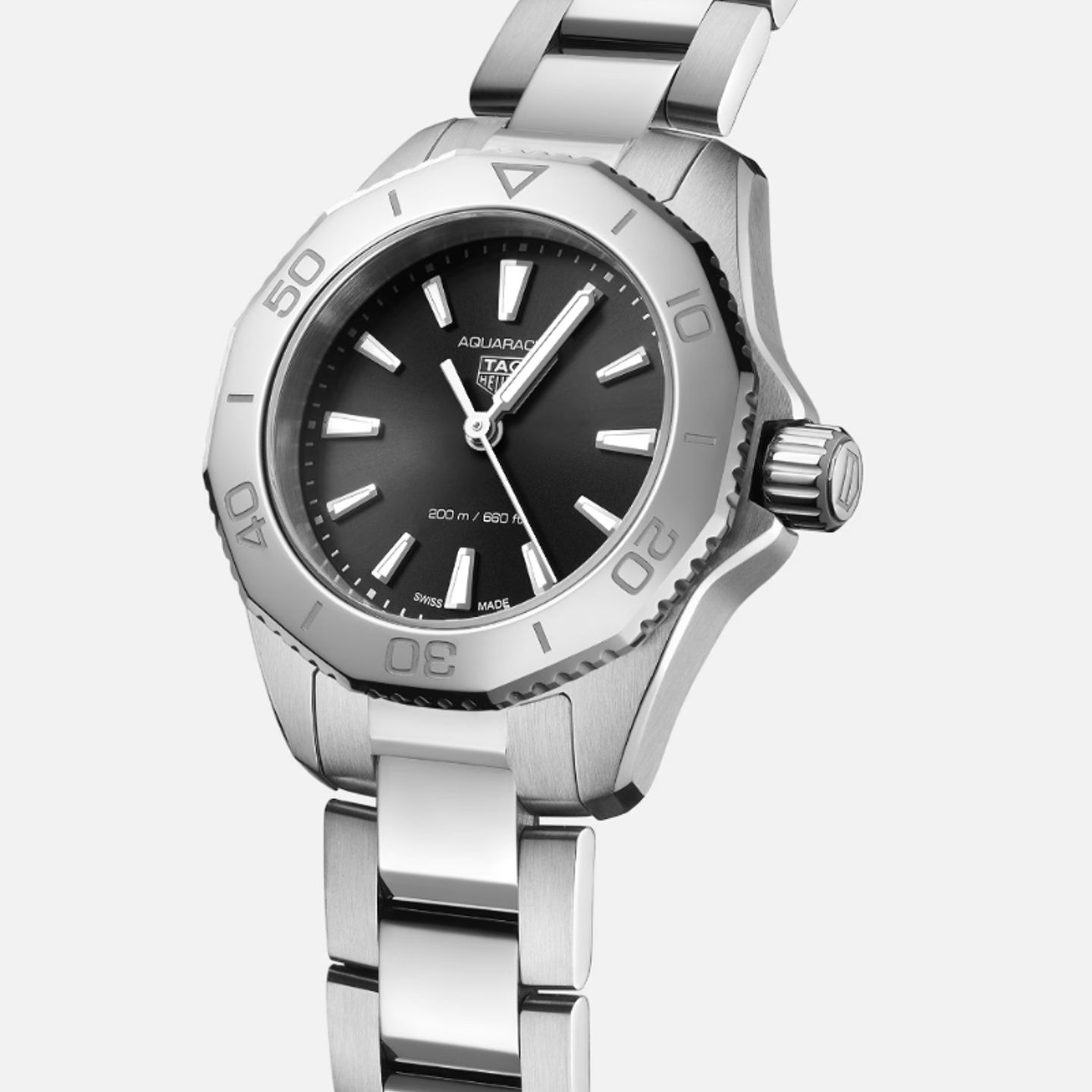 TAG Heuer Aquaracer Lady WBP1410.BA0622 (2024) - Zwart wijzerplaat 30mm Staal (1/1)