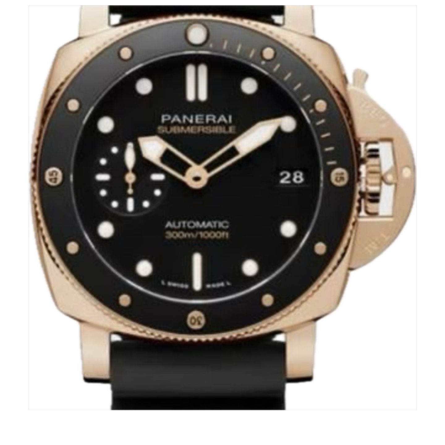 Panerai Luminor Submersible PAM02164 (2024) - Zwart wijzerplaat 42mm Roségoud (1/1)