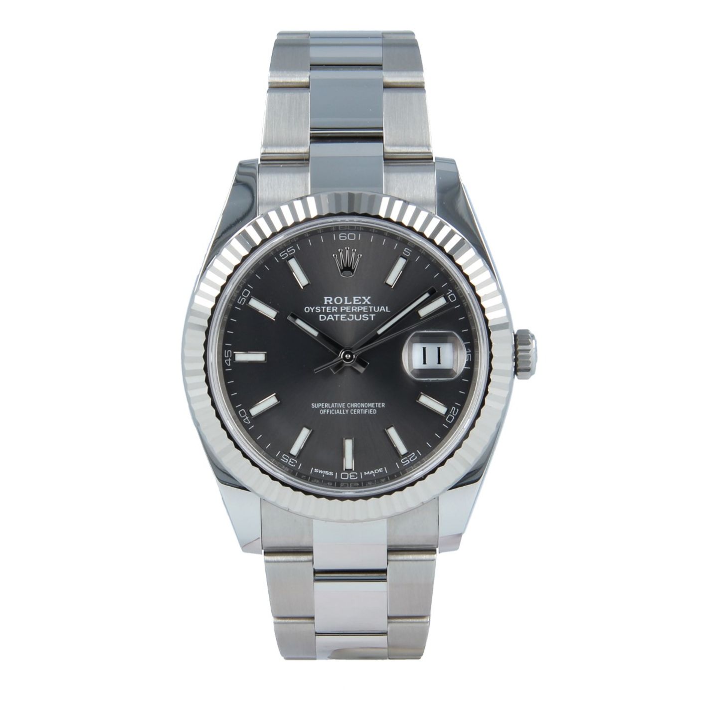 Rolex Datejust 41 126334 (Onbekend (willekeurig serienummer)) - Grijs wijzerplaat 41mm Staal (1/1)