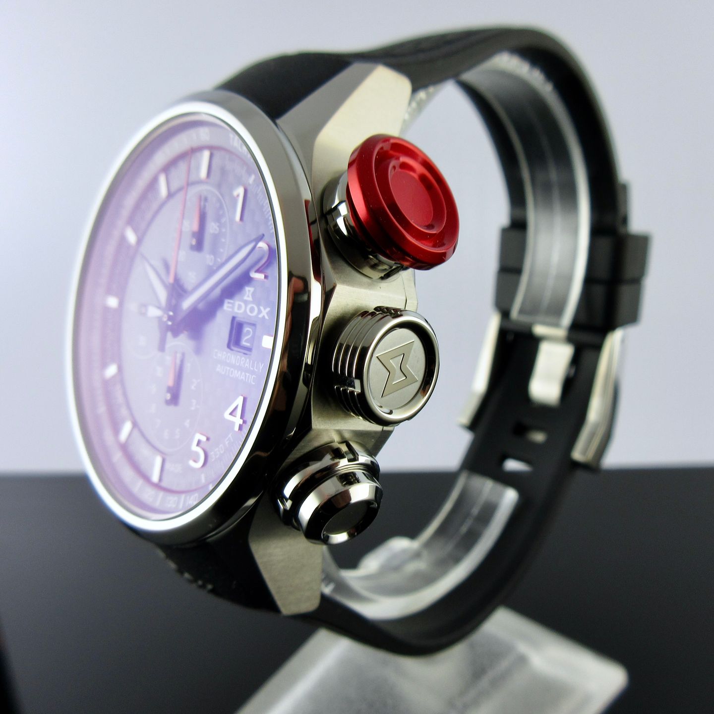 Edox Chronorally TRCA-NCAR (2025) - Black dial 45 mm Titanium case (4/8)