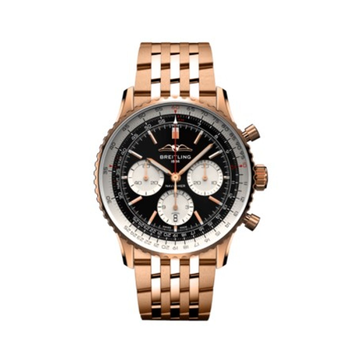 Breitling Navitimer 1 B01 Chronograph RB0138211B1R1 (2024) - Black dial 43 mm Red Gold case (1/1)