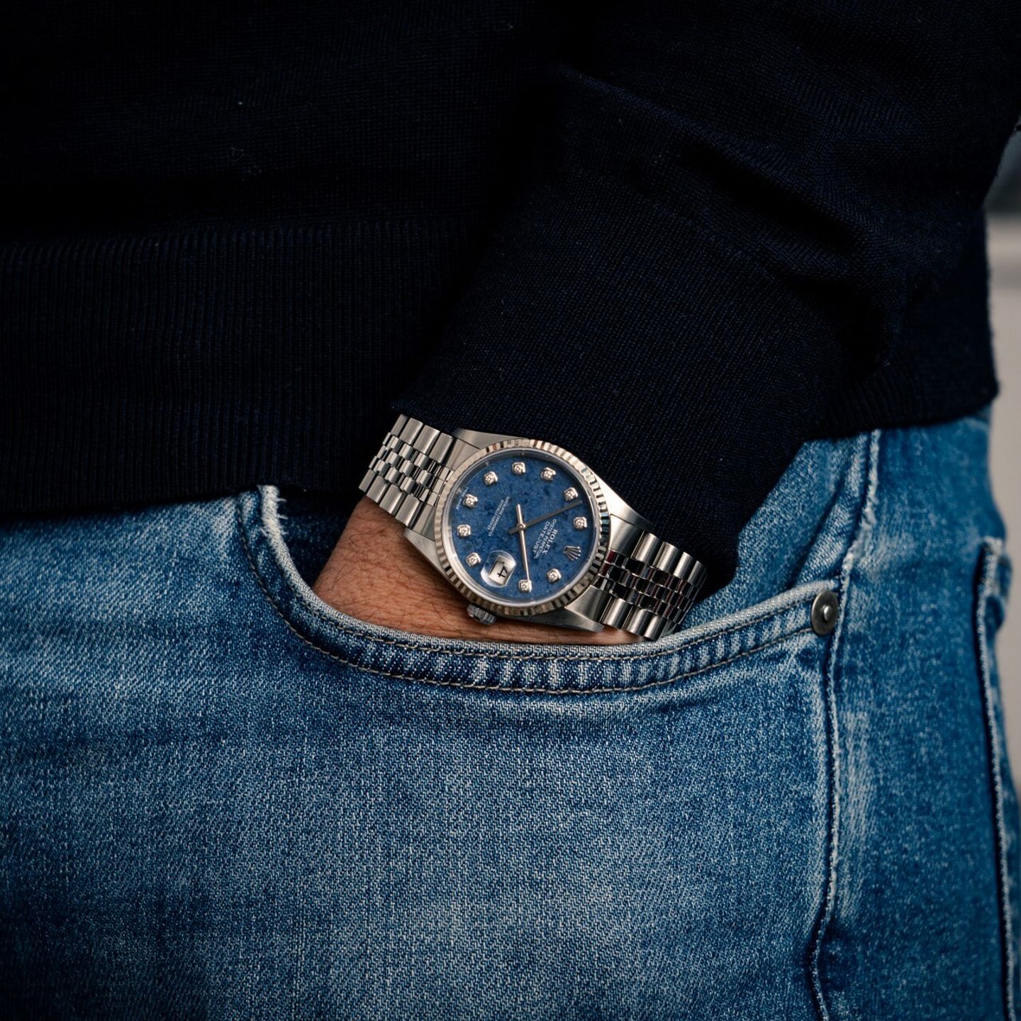 Rolex Datejust 36 16234 (2004) - Blauw wijzerplaat 36mm Staal (2/5)