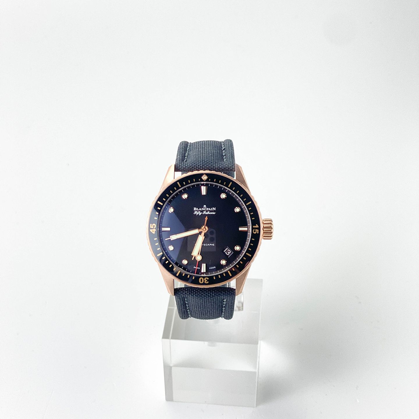 Blancpain Fifty Fathoms Bathyscaphe 5000-36S30-B52-A (2024) - Zwart wijzerplaat 44mm Roségoud (5/5)