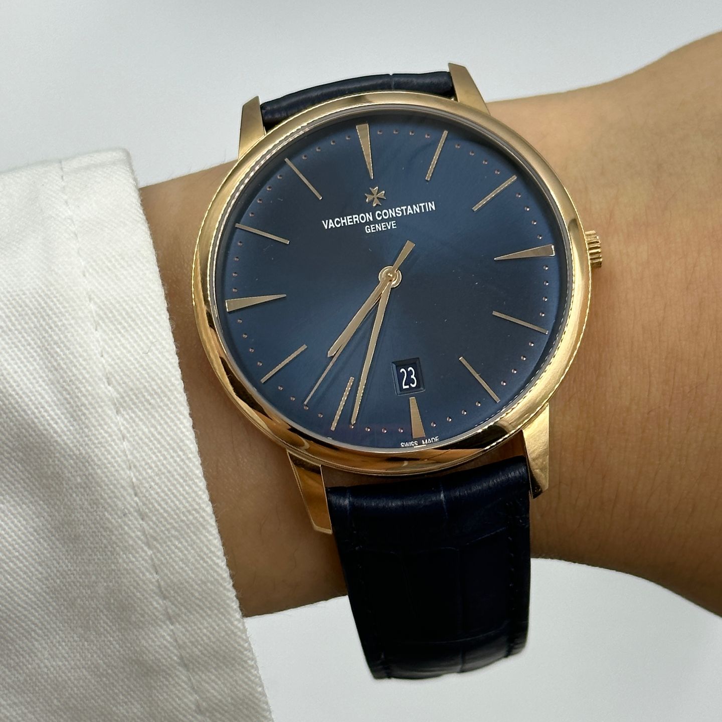 Vacheron Constantin Patrimony 85180/000R-B515 (2022) - Blauw wijzerplaat 40mm Roségoud (8/8)