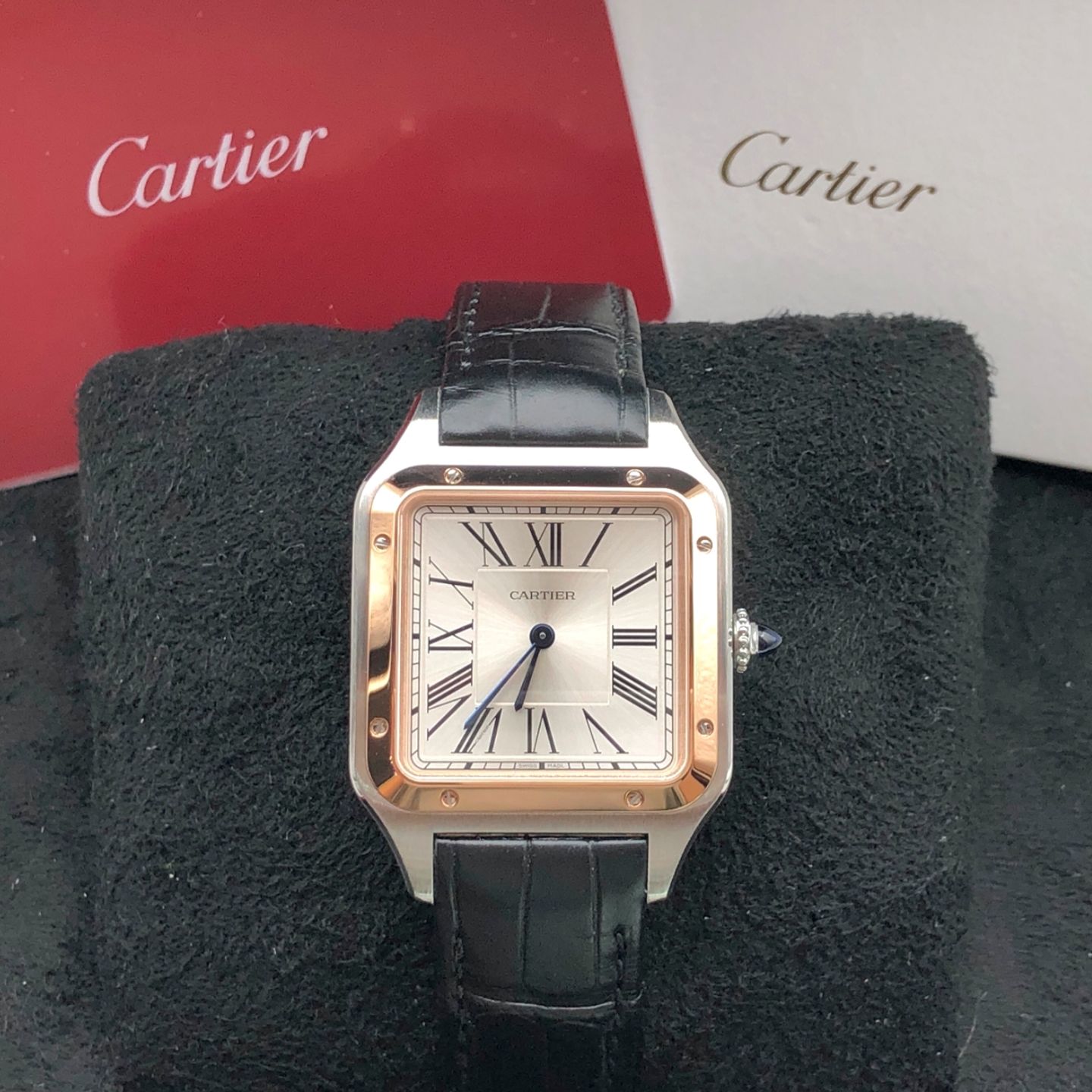 Cartier Santos Dumont W2SA0011 (2023) - Zilver wijzerplaat 44mm Staal (1/6)