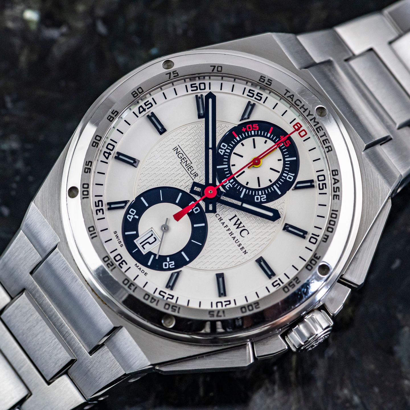 IWC Big Ingenieur Chronograph IW378404 (2014) - Wit wijzerplaat 46mm Staal (1/8)