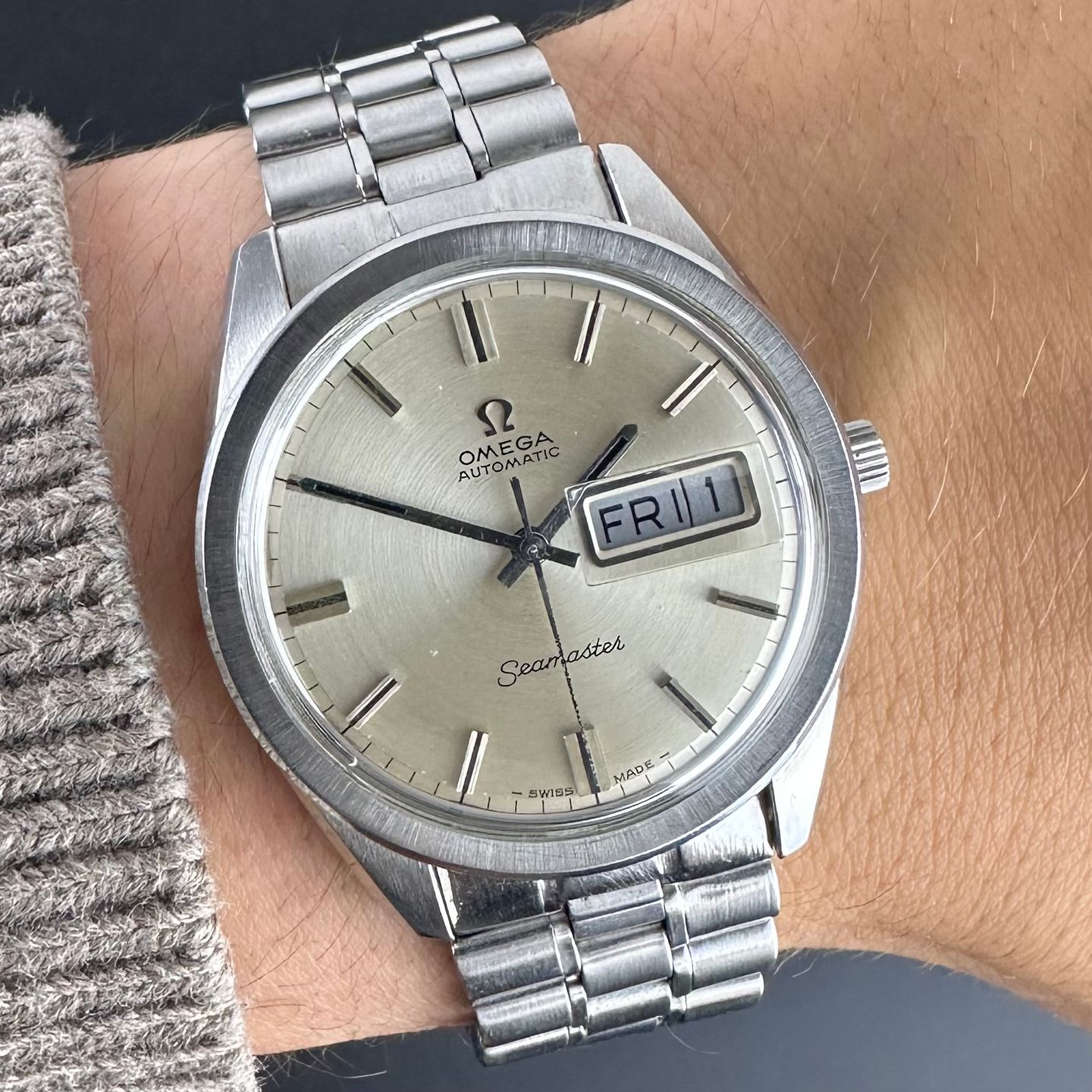 Omega Seamaster 166.032 (1969) - Champagne wijzerplaat 36mm Staal (2/8)