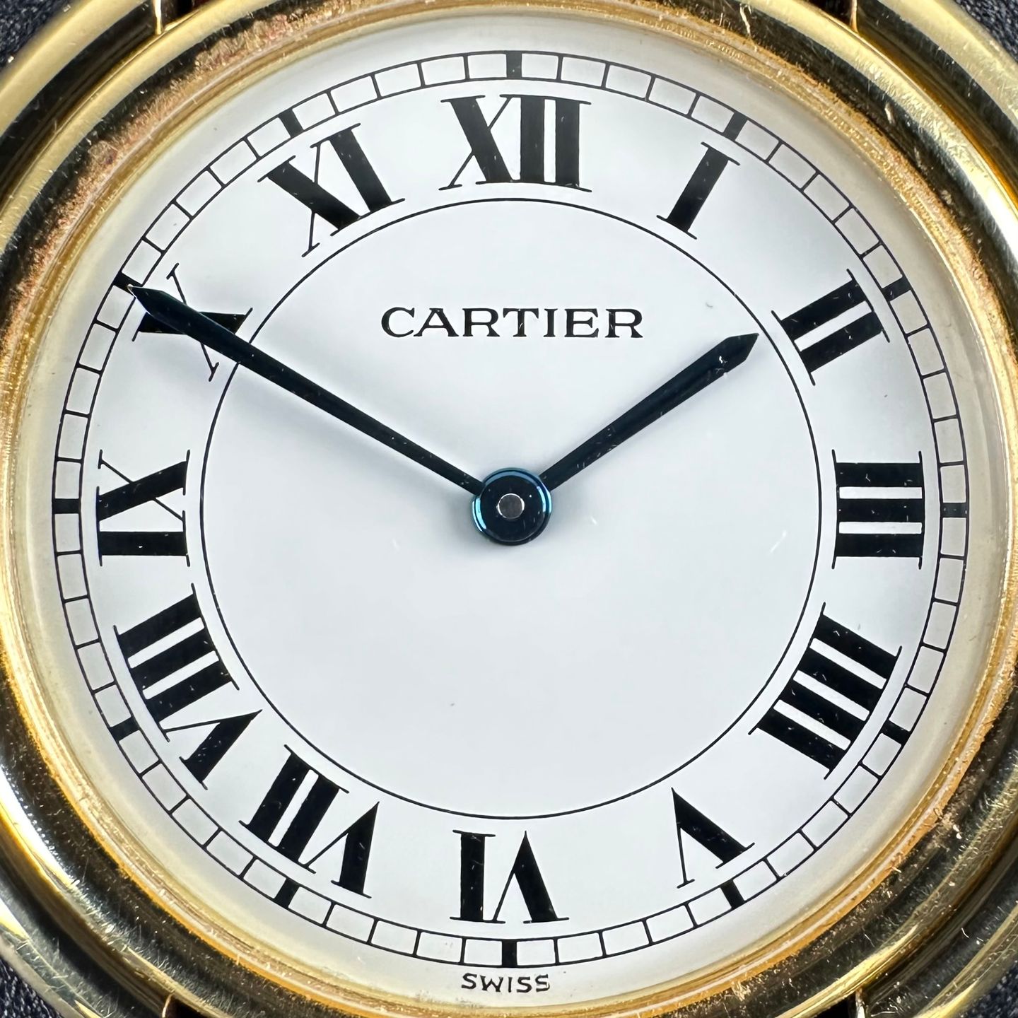 Cartier Vendome 78090 (1970) - Wit wijzerplaat 33mm Geelgoud (8/8)