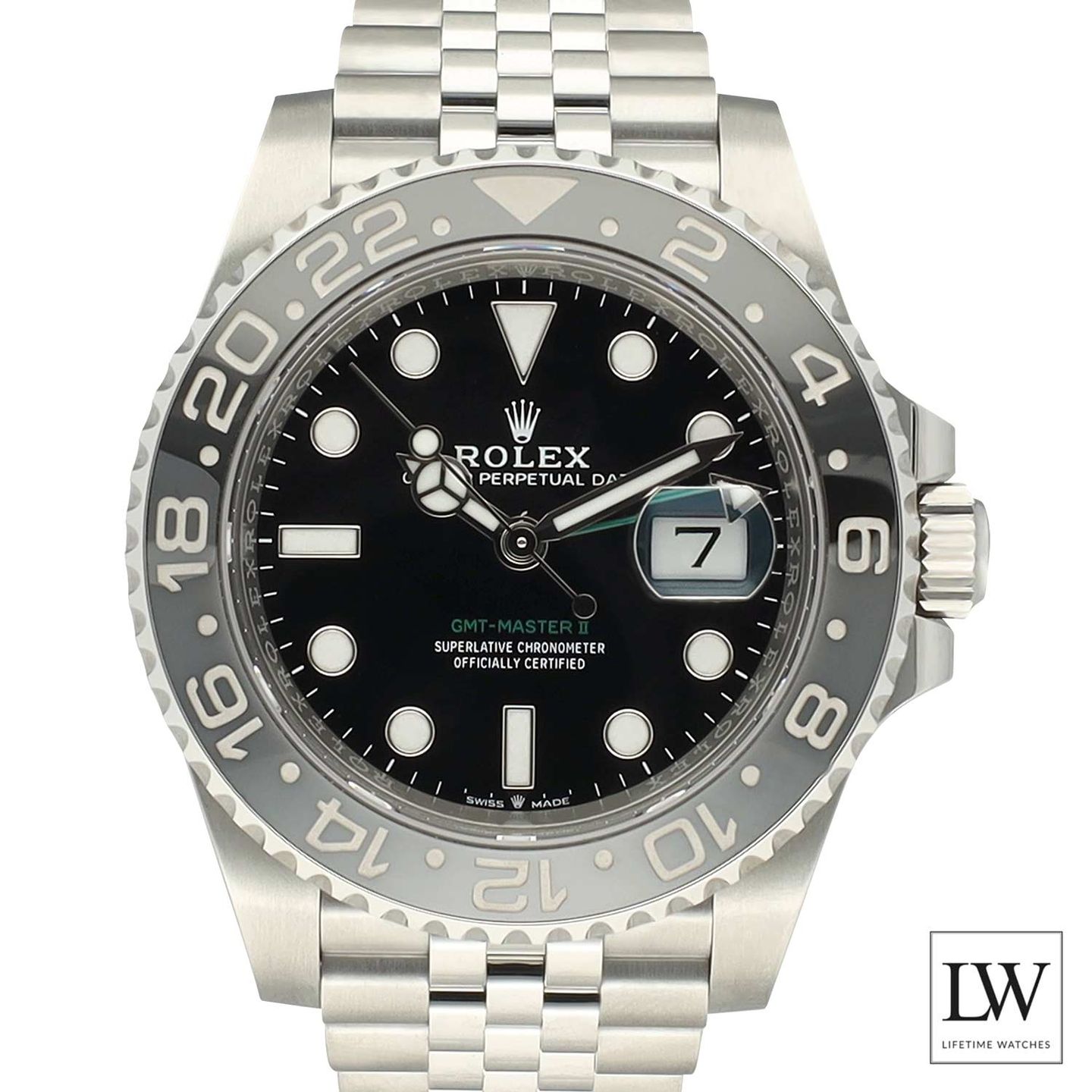 Rolex GMT-Master II 126710GRNR (2025) - Zwart wijzerplaat 40mm Staal (2/8)