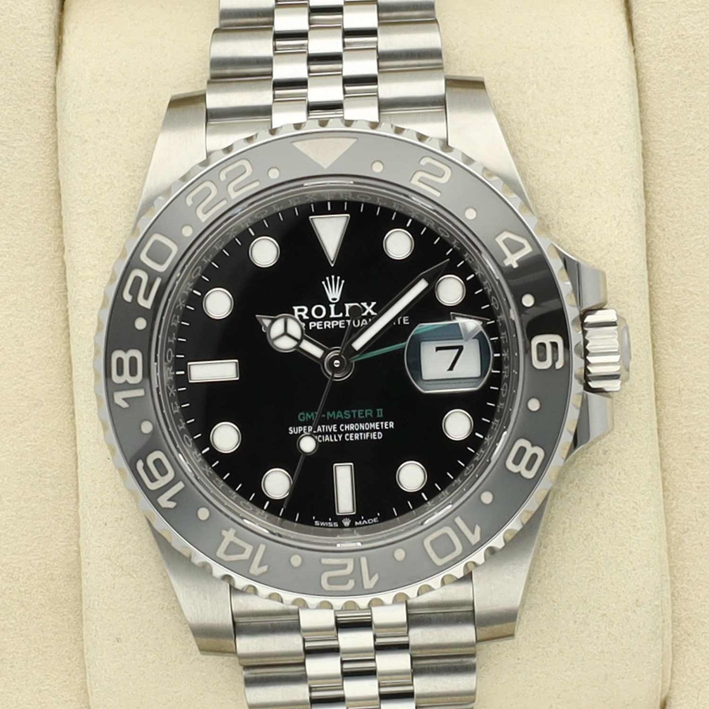 Rolex GMT-Master II 126710GRNR (2025) - Zwart wijzerplaat 40mm Staal (1/8)