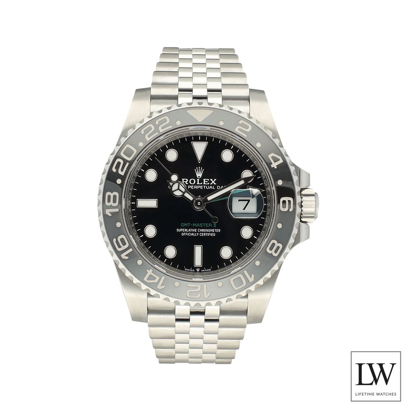 Rolex GMT-Master II 126710GRNR (2025) - Zwart wijzerplaat 40mm Staal (3/8)