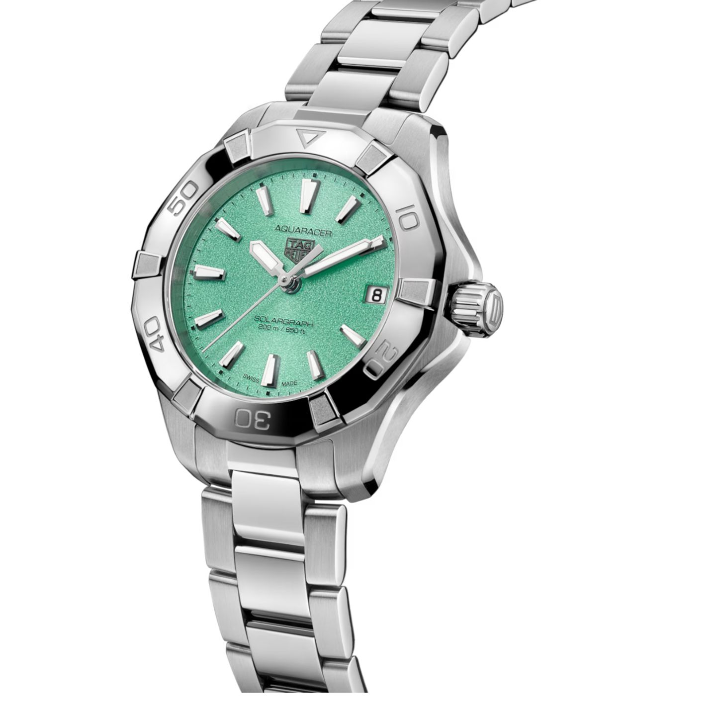 TAG Heuer Aquaracer Lady WBP1315.BA0005 (2025) - Turquoise wijzerplaat 34mm Staal (1/2)