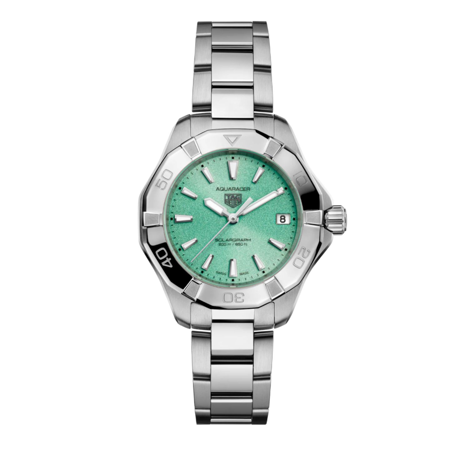 TAG Heuer Aquaracer Lady WBP1315.BA0005 (2025) - Turquoise wijzerplaat 34mm Staal (2/2)