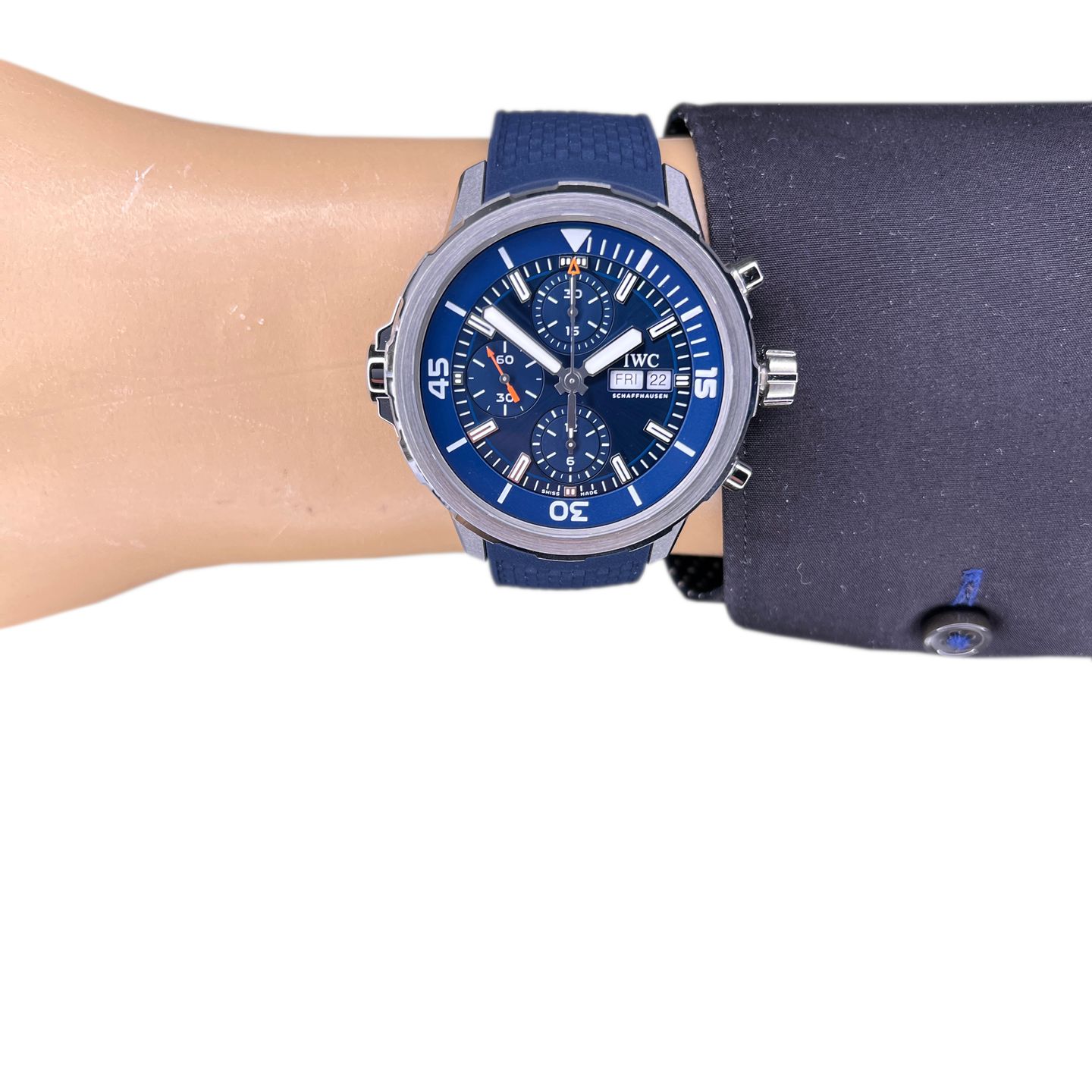 IWC Aquatimer Chronograph IW376806 (2024) - Blauw wijzerplaat 44mm Staal (8/8)