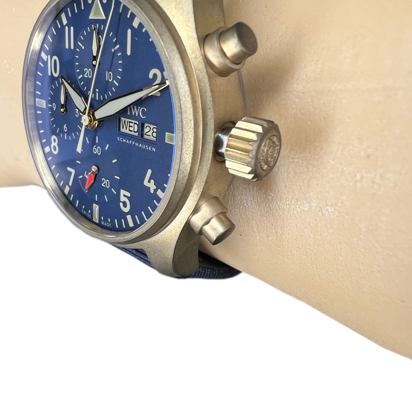 IWC Pilot Chronograph IW388109 (2022) - Blauw wijzerplaat 41mm Brons (5/8)