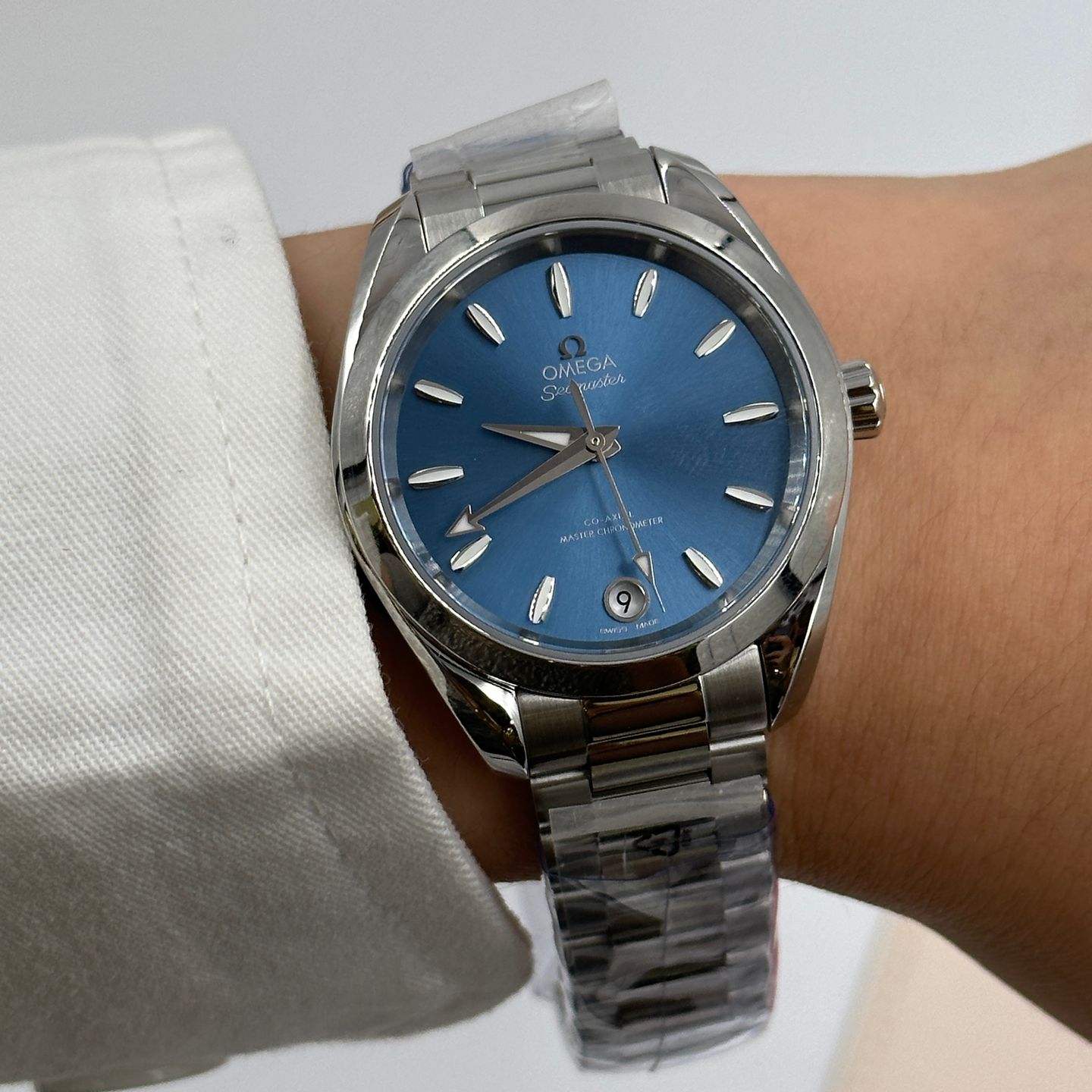 Omega Seamaster Aqua Terra 220.10.34.20.03.002 (2023) - Blue dial 34 mm Steel case (8/8)