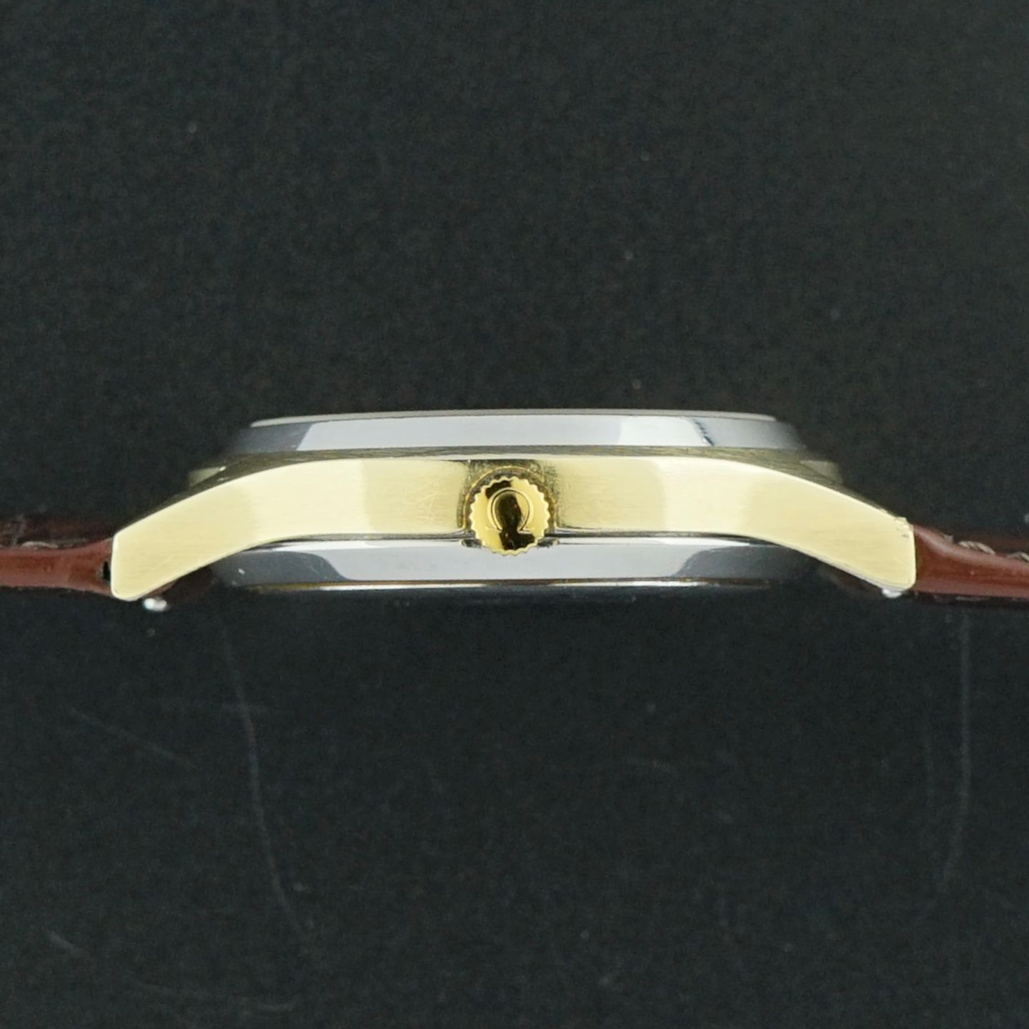 Omega Seamaster 166.128 (1974) - Bruin wijzerplaat 38mm Goud/Staal (4/8)