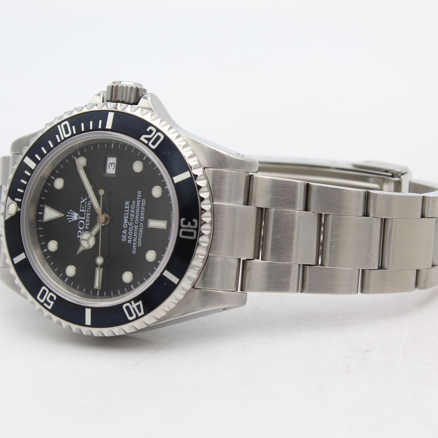 Rolex Sea-Dweller 4000 16600 (2001) - Zwart wijzerplaat 40mm Staal (7/8)