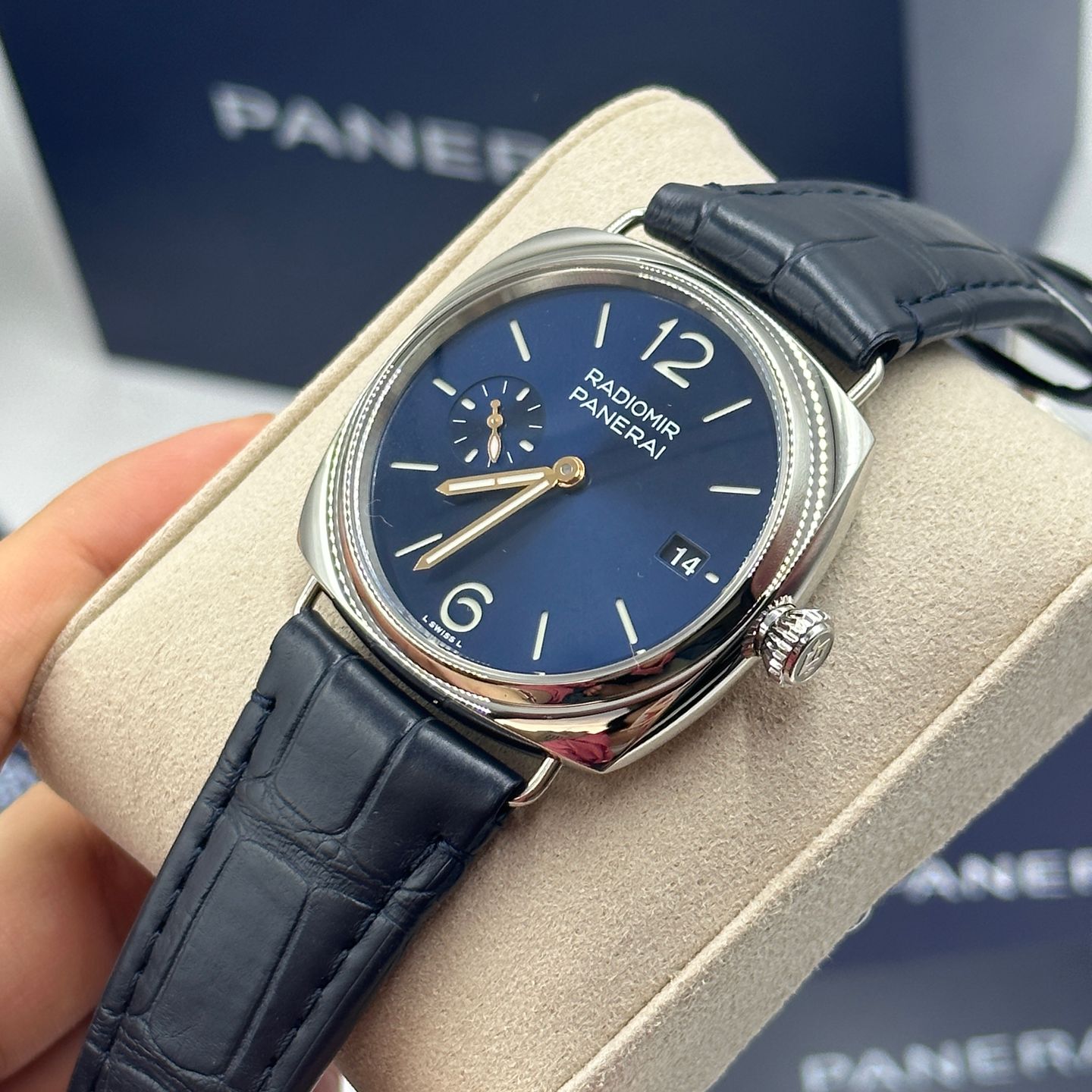 Panerai Radiomir PAM01293 (2023) - Blauw wijzerplaat 40mm Staal (4/8)