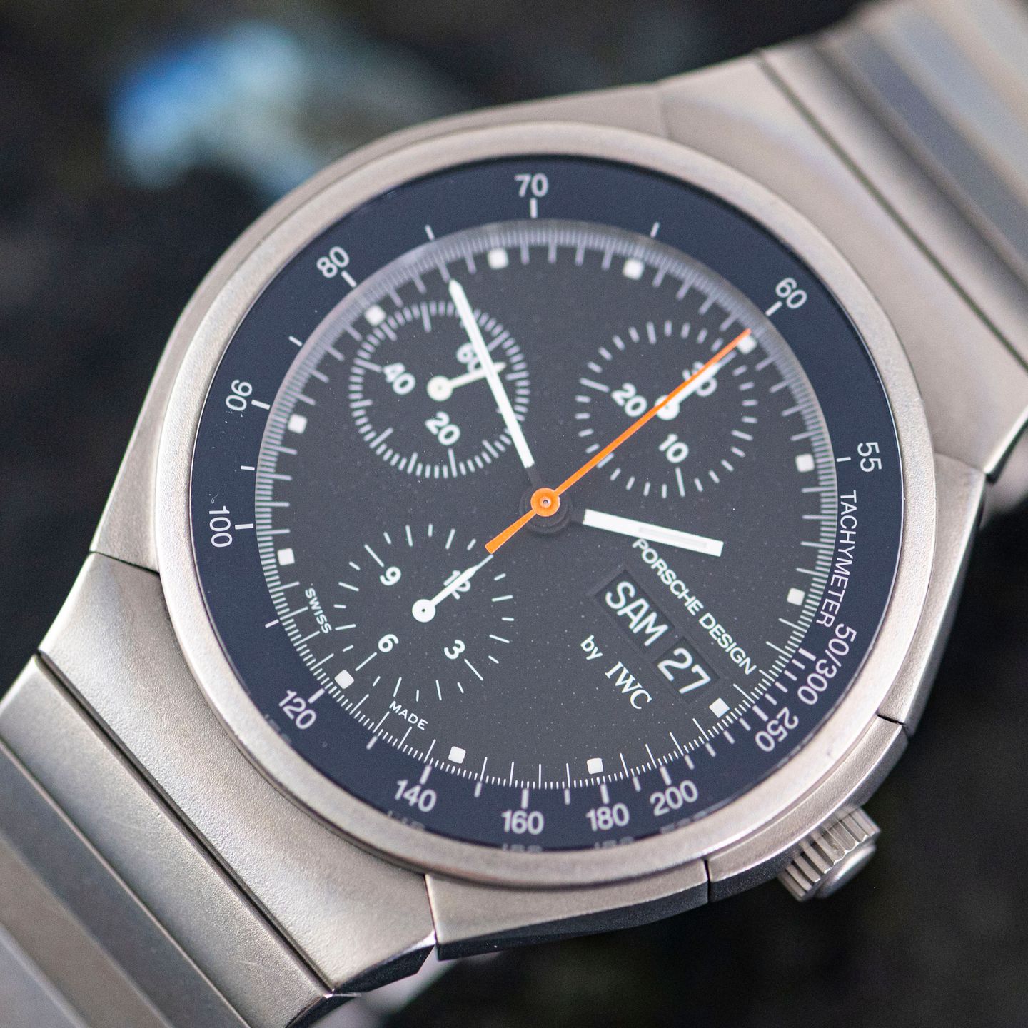 IWC Porsche Design IW3702 (Onbekend (willekeurig serienummer)) - Zwart wijzerplaat 42mm Titanium (3/8)