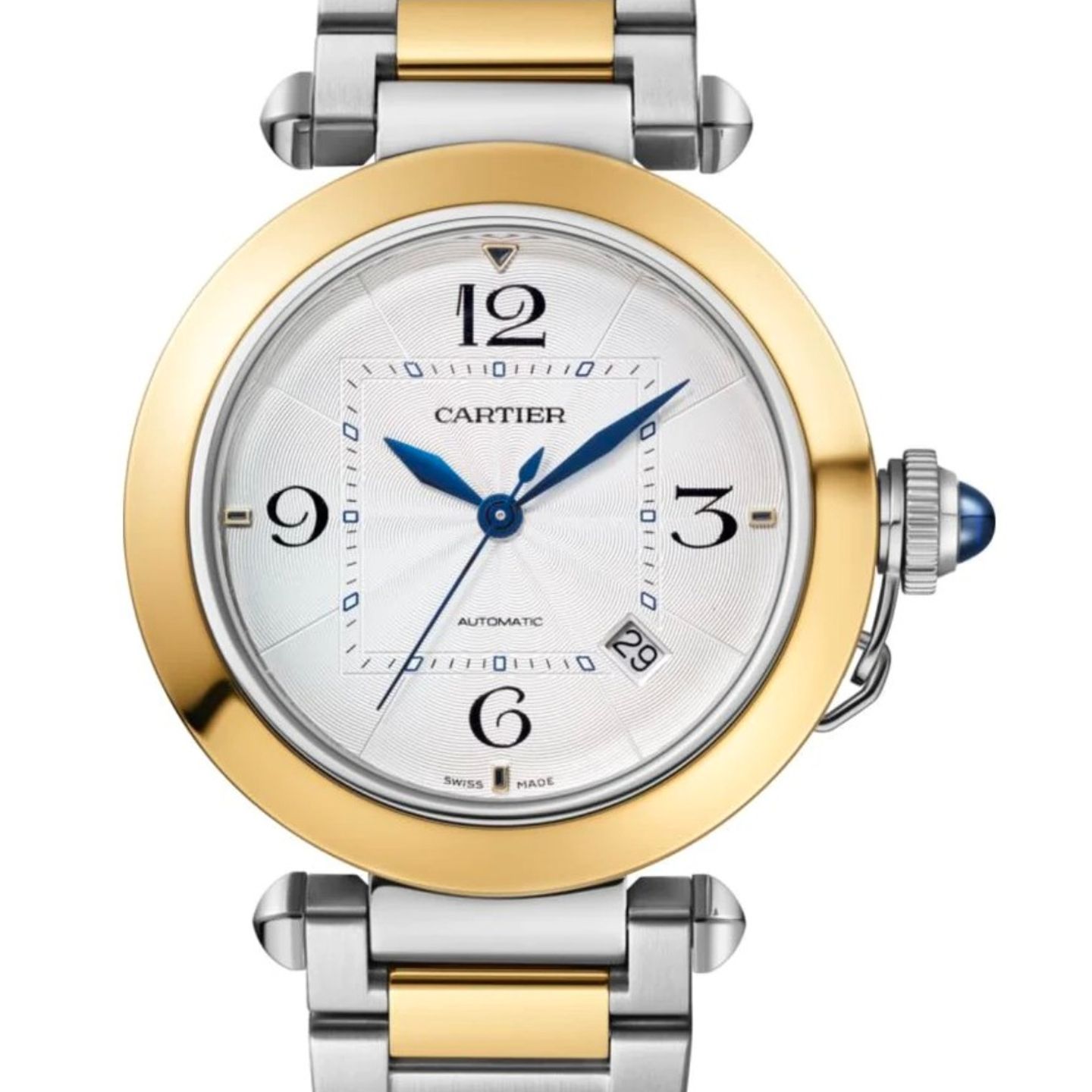 Cartier Pasha W2PA0009 (2024) - Zilver wijzerplaat 41mm Goud/Staal (1/1)