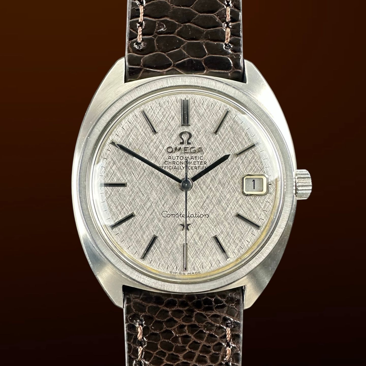 Omega Constellation 168.017 (1967) - Silver dial 35 mm Steel case (1/8)