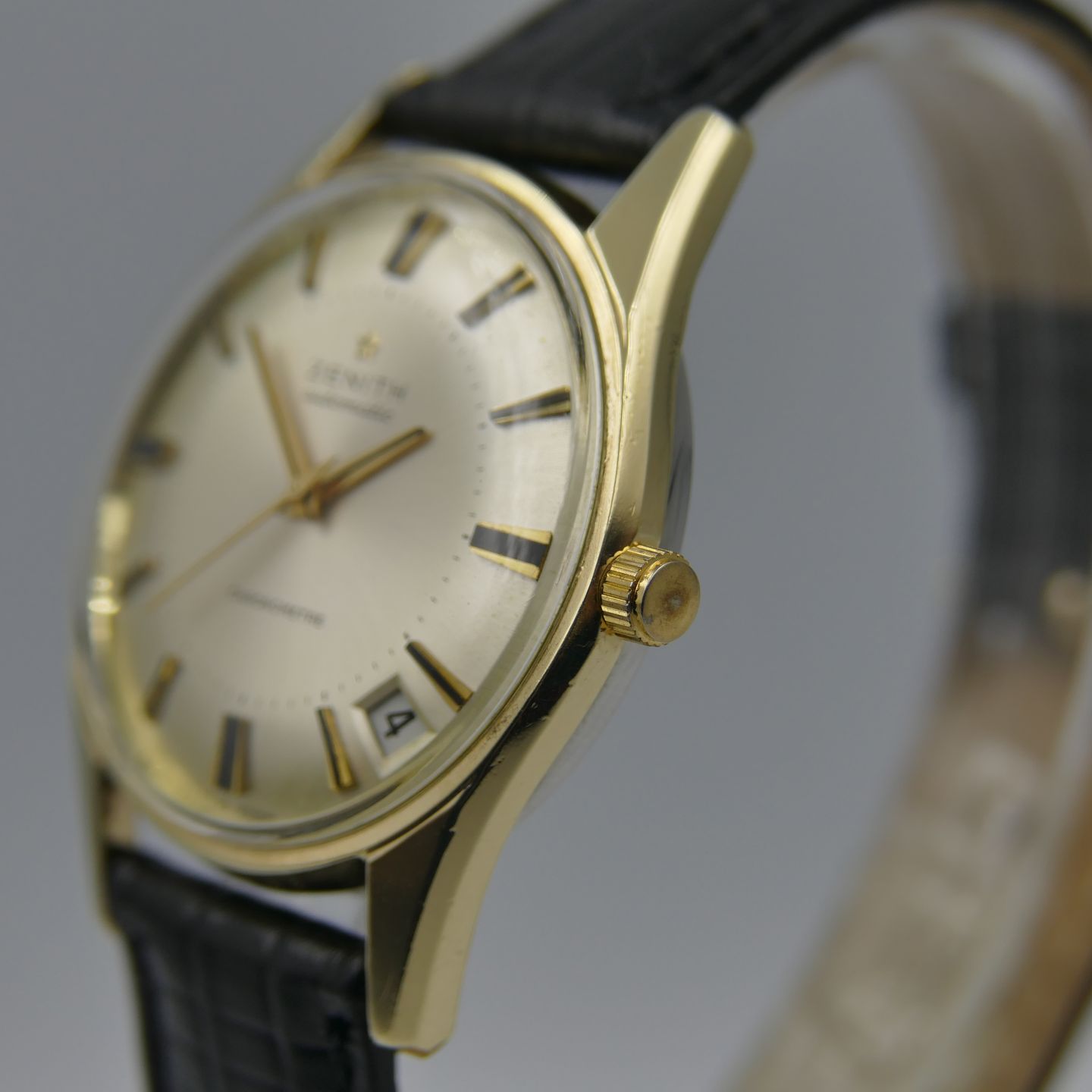 Zenith Vintage 60's vintage watch 2542 PC automatic chronometer 849A888 gold cap - (3/8)